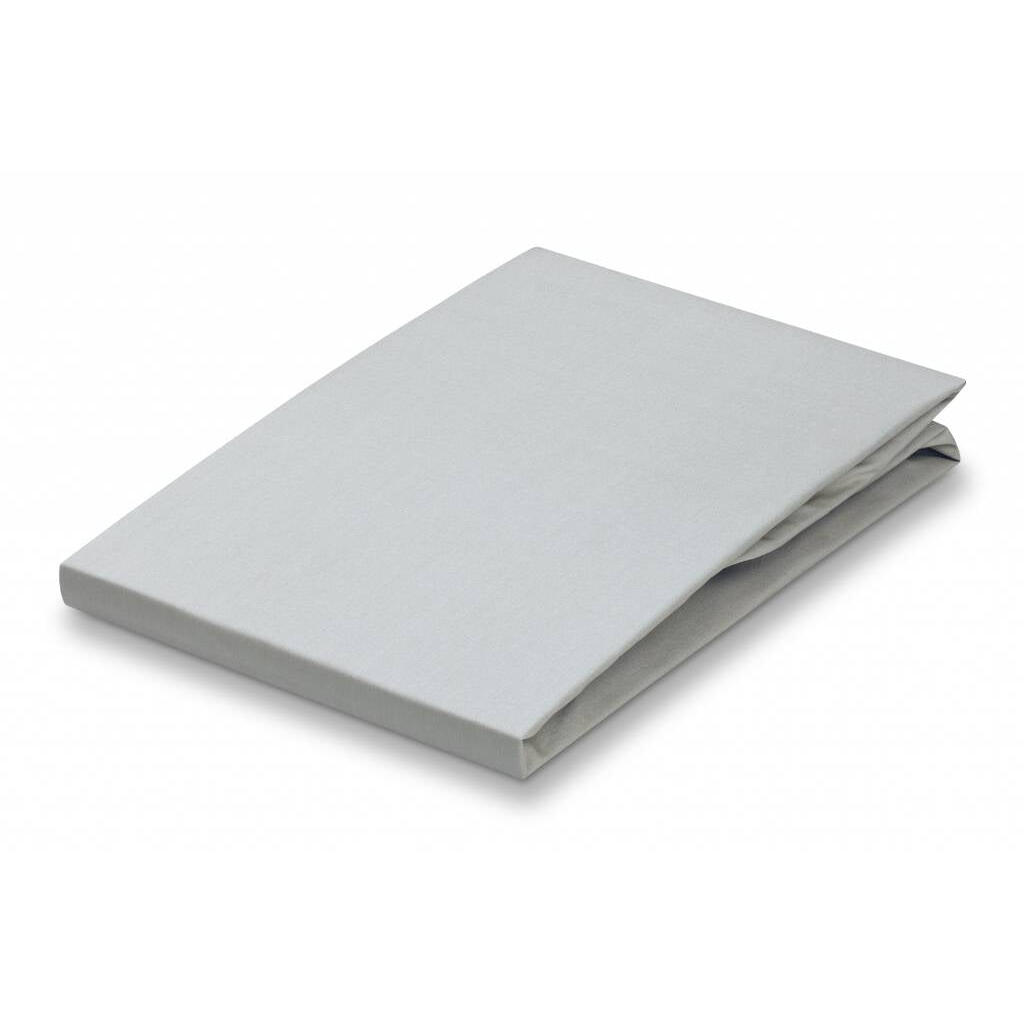 Percale Hoeslaken Silver Grey | 140 cm x 220 cm | Grijs | Katoen
