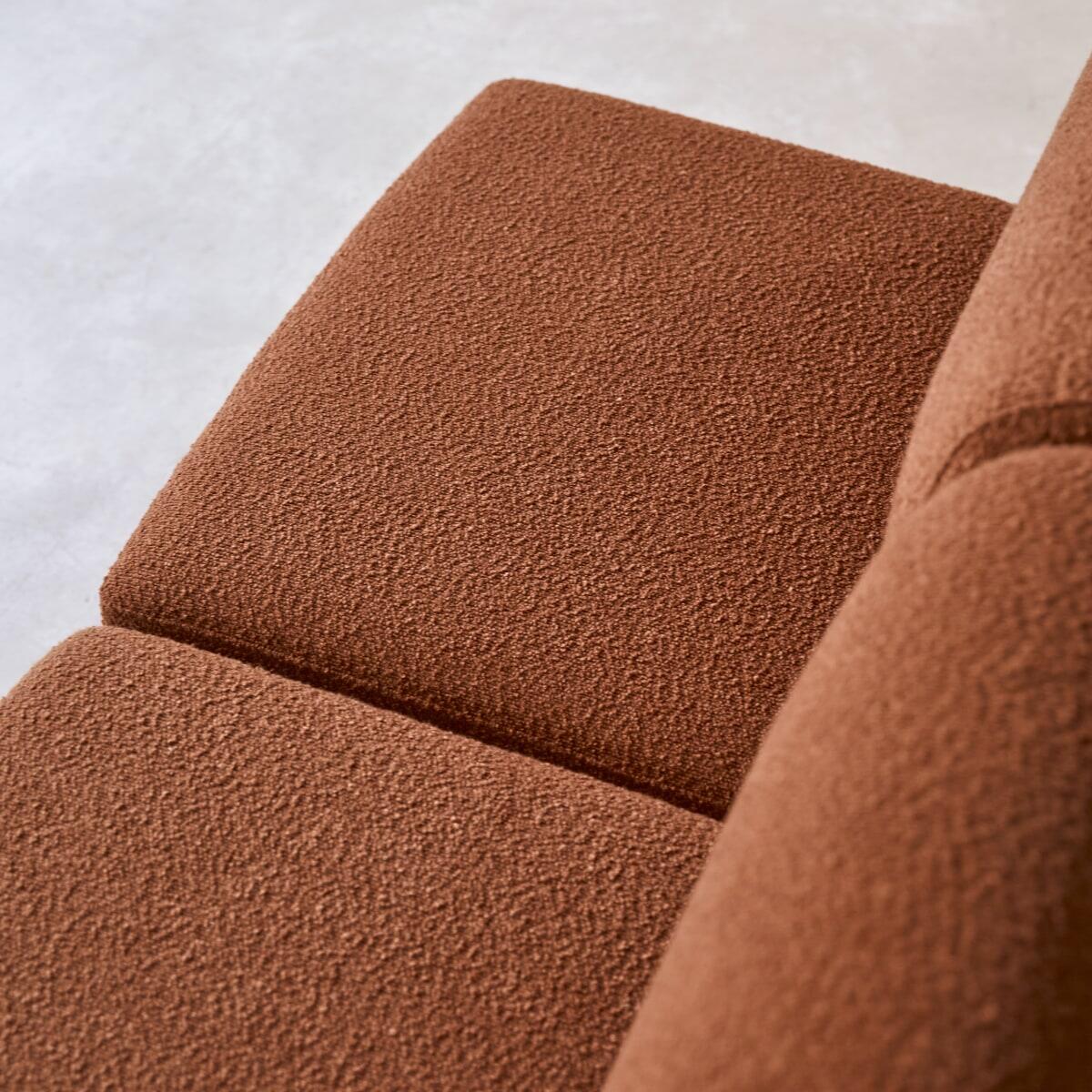 Tikamoon - Modulaire 2-zitsbank van massief acacia en terracotta stof
