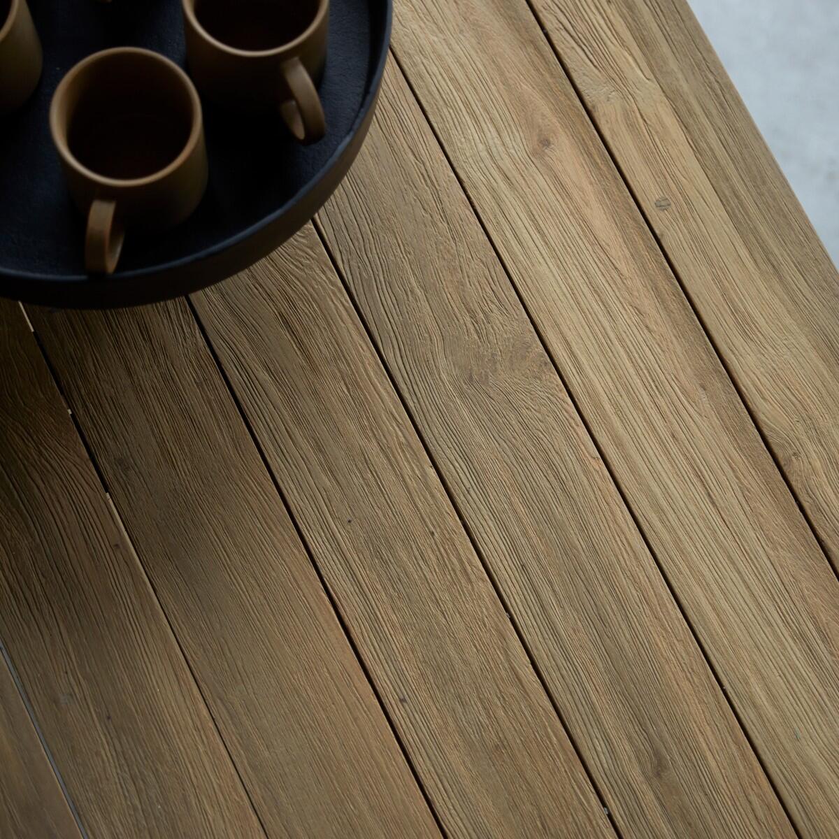 Tikamoon - Eettafel van massief gerecycled teakhout voor 6|8 pers.