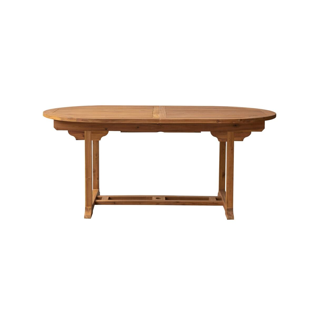Tikamoon - Uitschuifbare eettafel van massief acaciahout 7|9 pers.