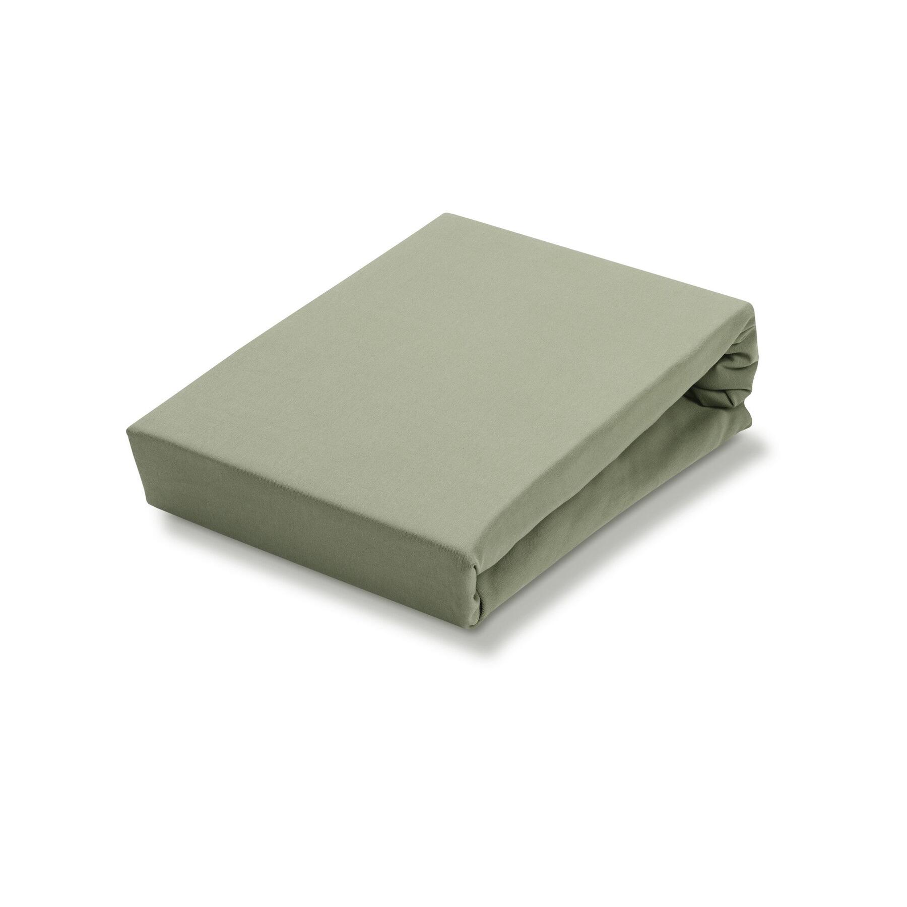 Jersey Soft Splittopper Hoeslaken Light Olive | 140 cm x 220 cm | Rood | Oranje