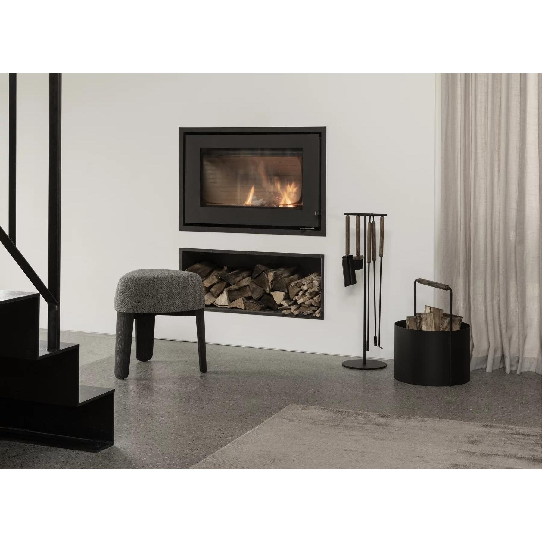Ashidelige Openhaardset Oak | Zwart