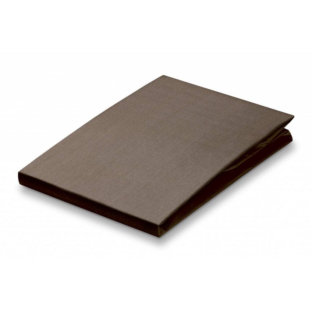 Percale Topper Hoeslaken Taupe | 140 cm x 220 cm | Bruin | Katoen