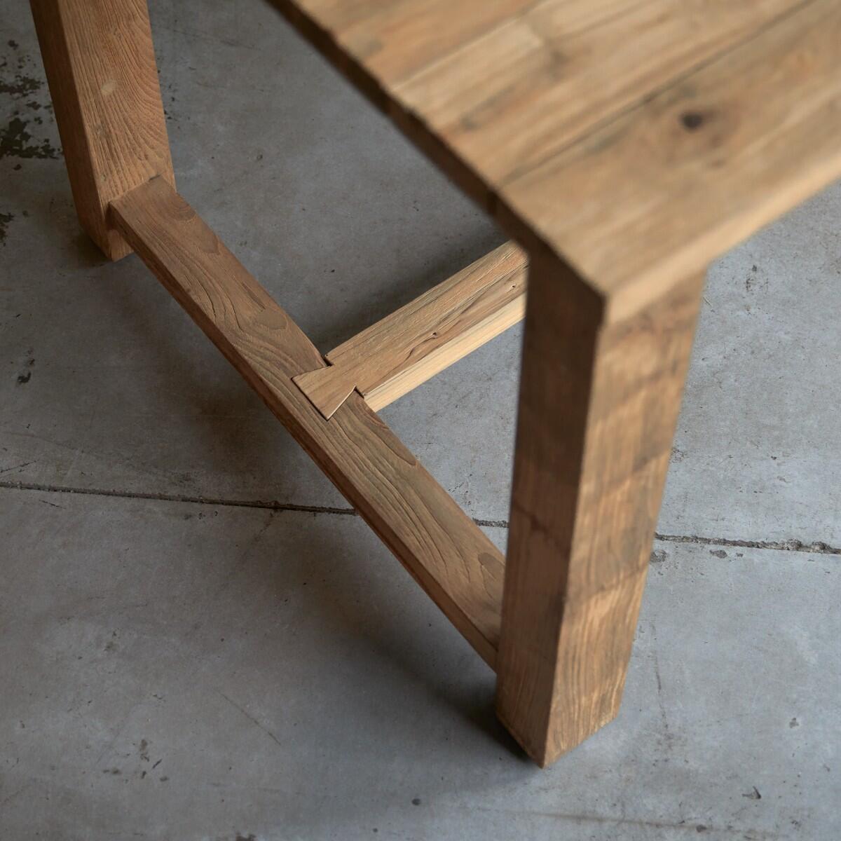 Tikamoon - Eettafel van massief gerecycled teakhout voor 6|8 pers.