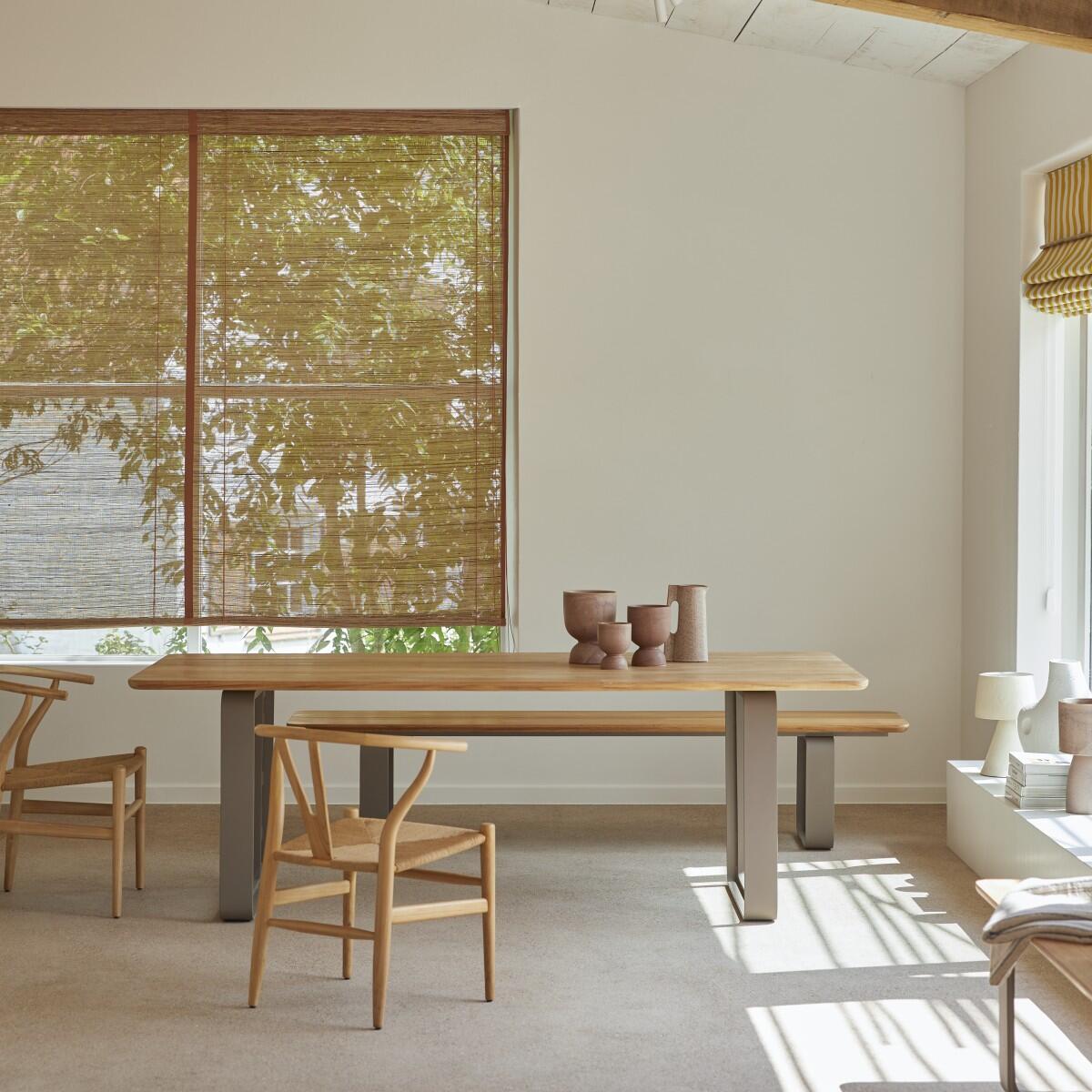 Tikamoon - Tafel van massief gerecycled teakhout aluminium 6|8 pers.