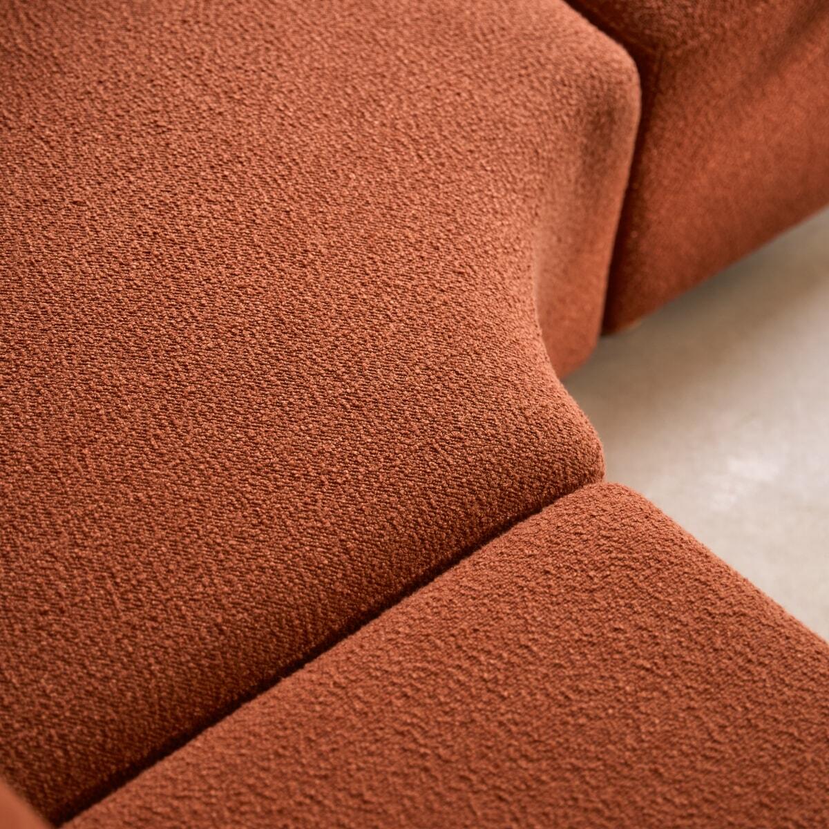 Tikamoon - Modulaire fauteuil van massief acaciahout terracotta stof