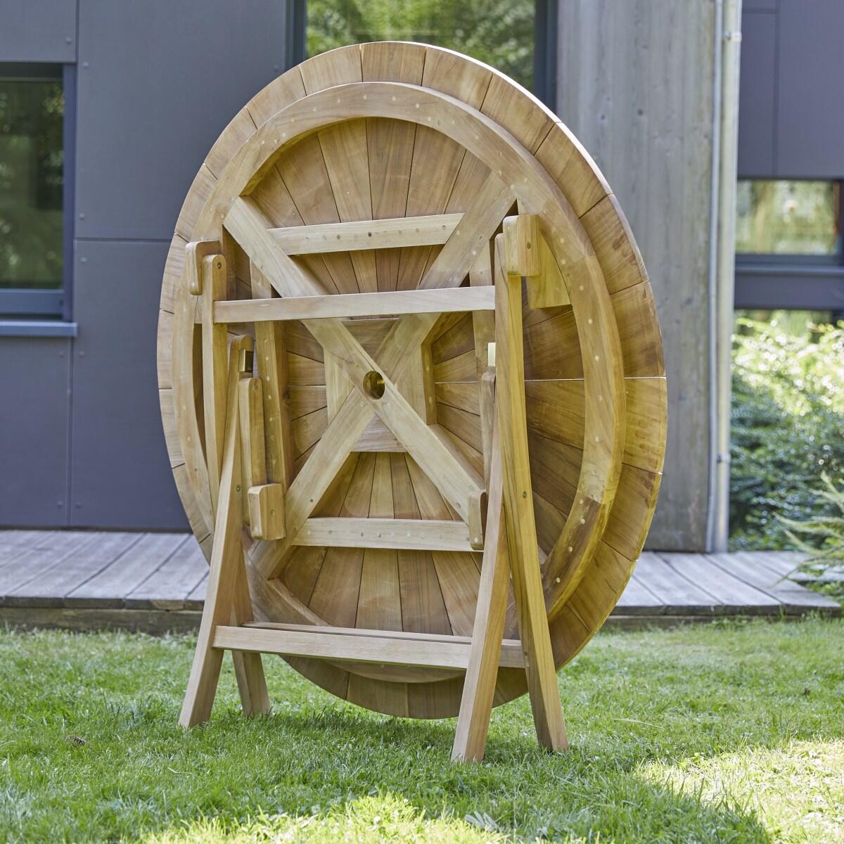 Tikamoon - Outdoor klaptafel van massief teakhout voor 6 personen.