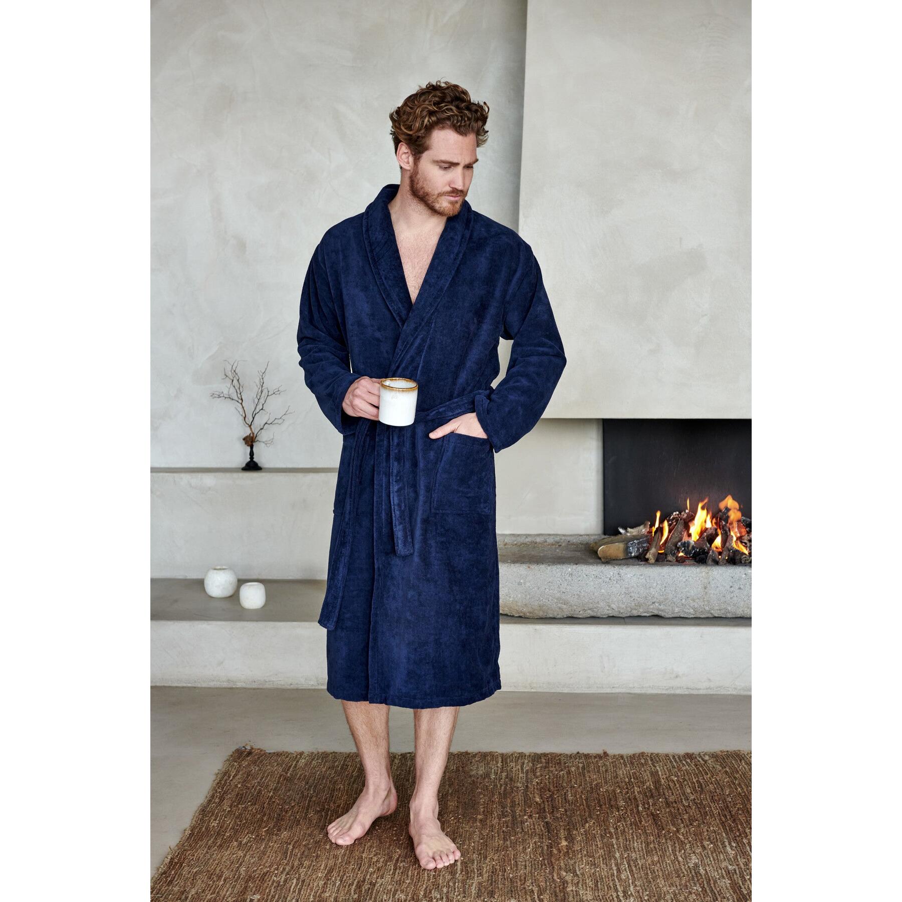 Prestige Badjas Navy | XS | Blauw | Katoen