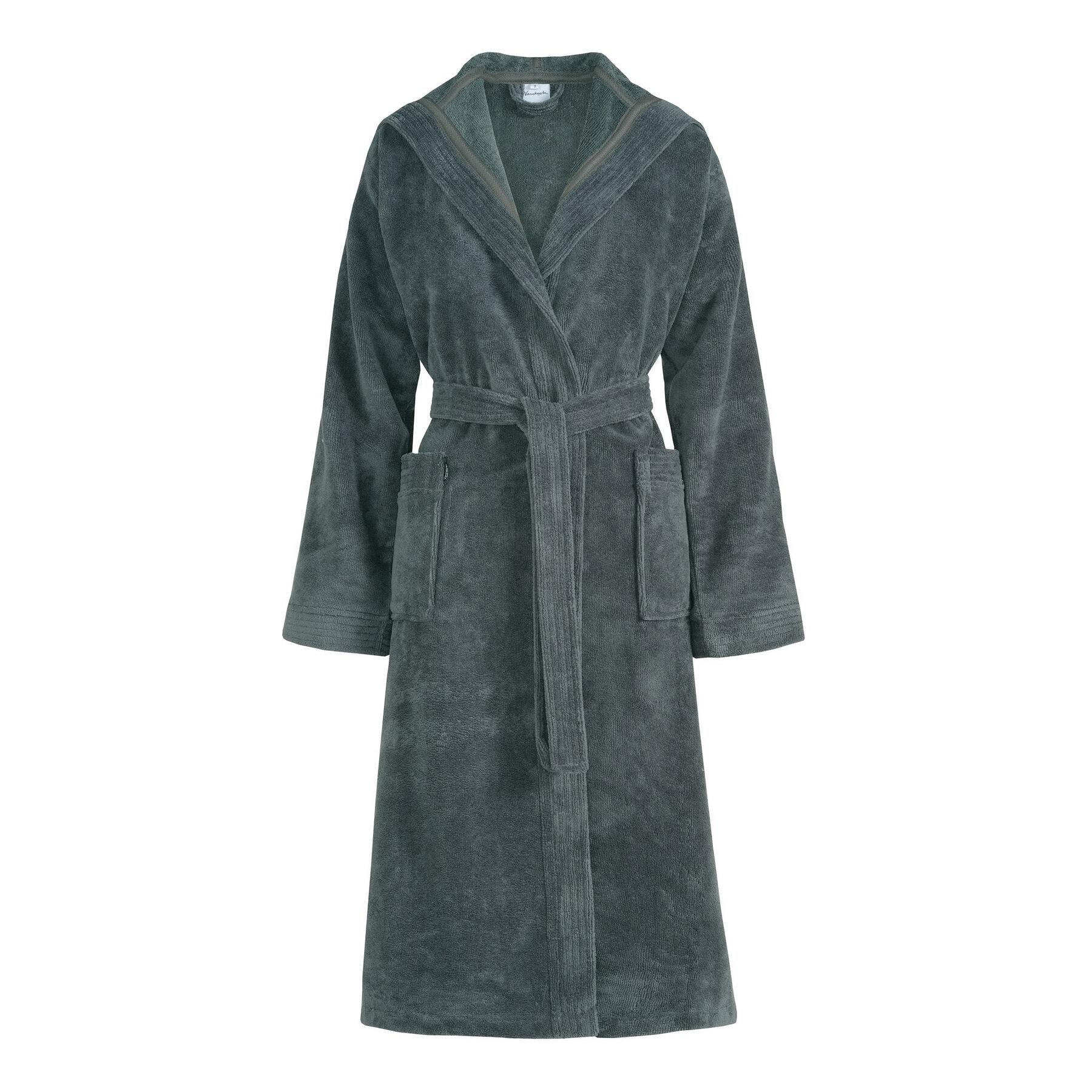 Badjas | S | Grijs | Blauw | Katoen | Polyester