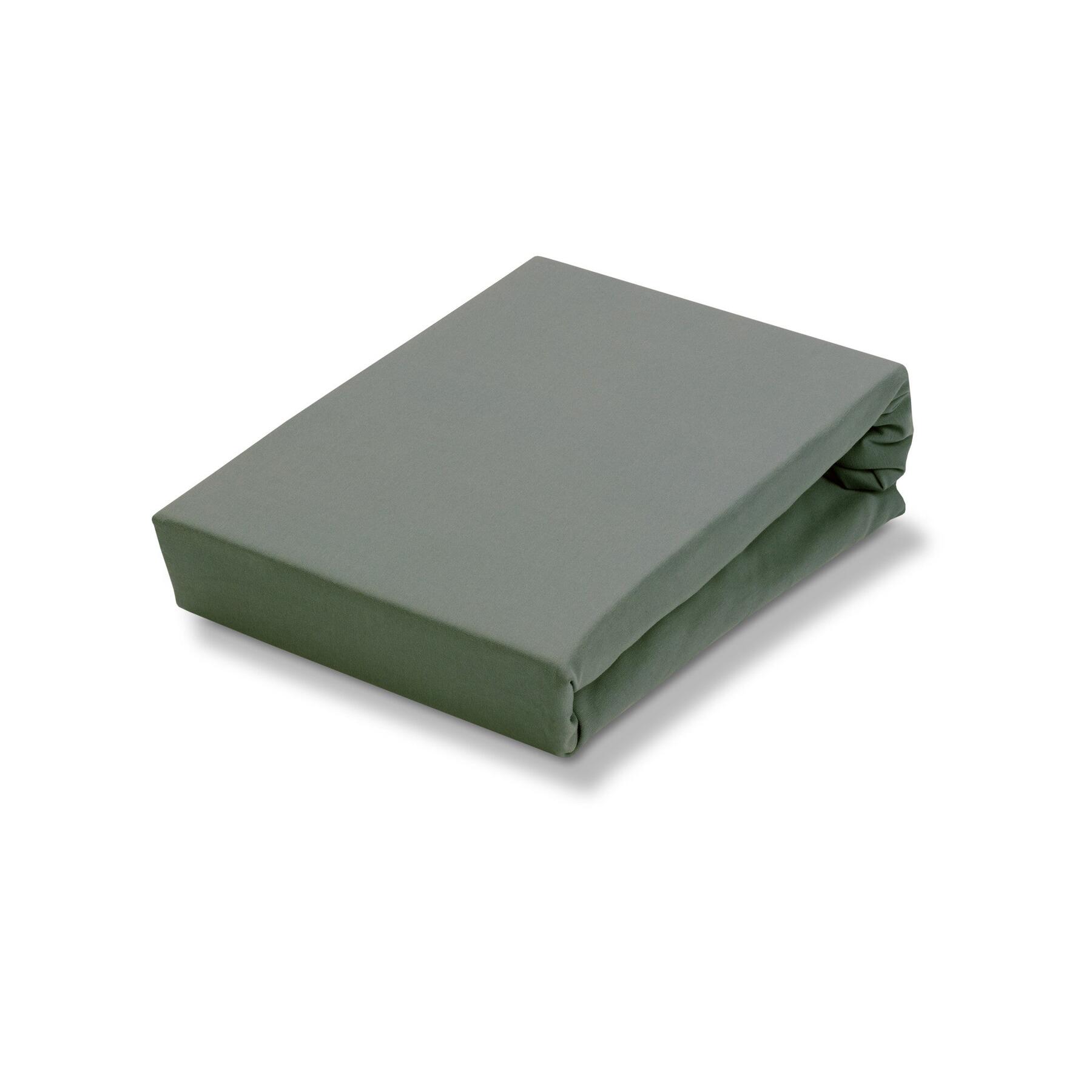 Jersey Supreme Topper Hoeslaken Sage Green | 140 cm x 220 cm | Groen