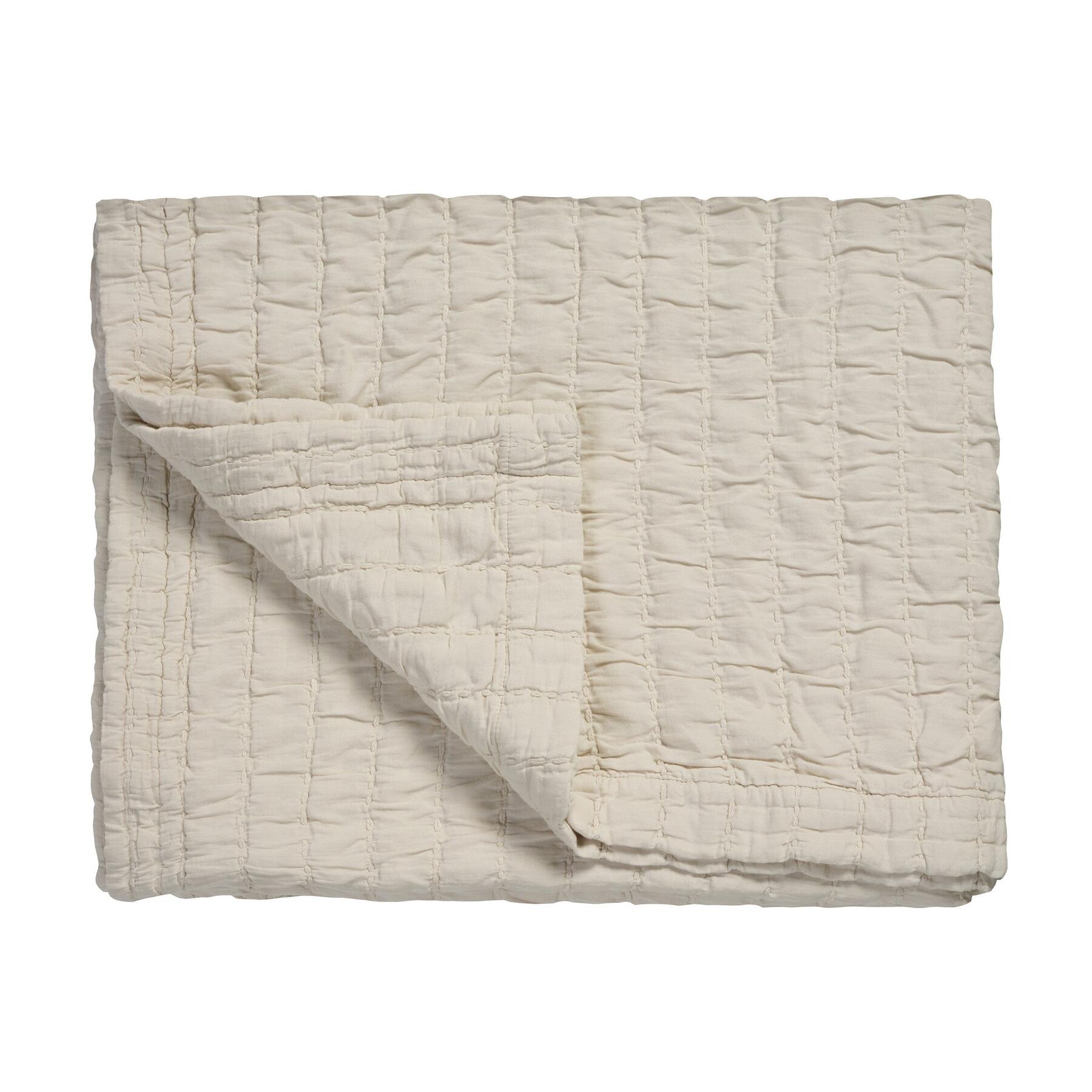 Pure 64 Plaid|sprei Cream Tan | 180 cm x 180 cm | Ivoor | Beige