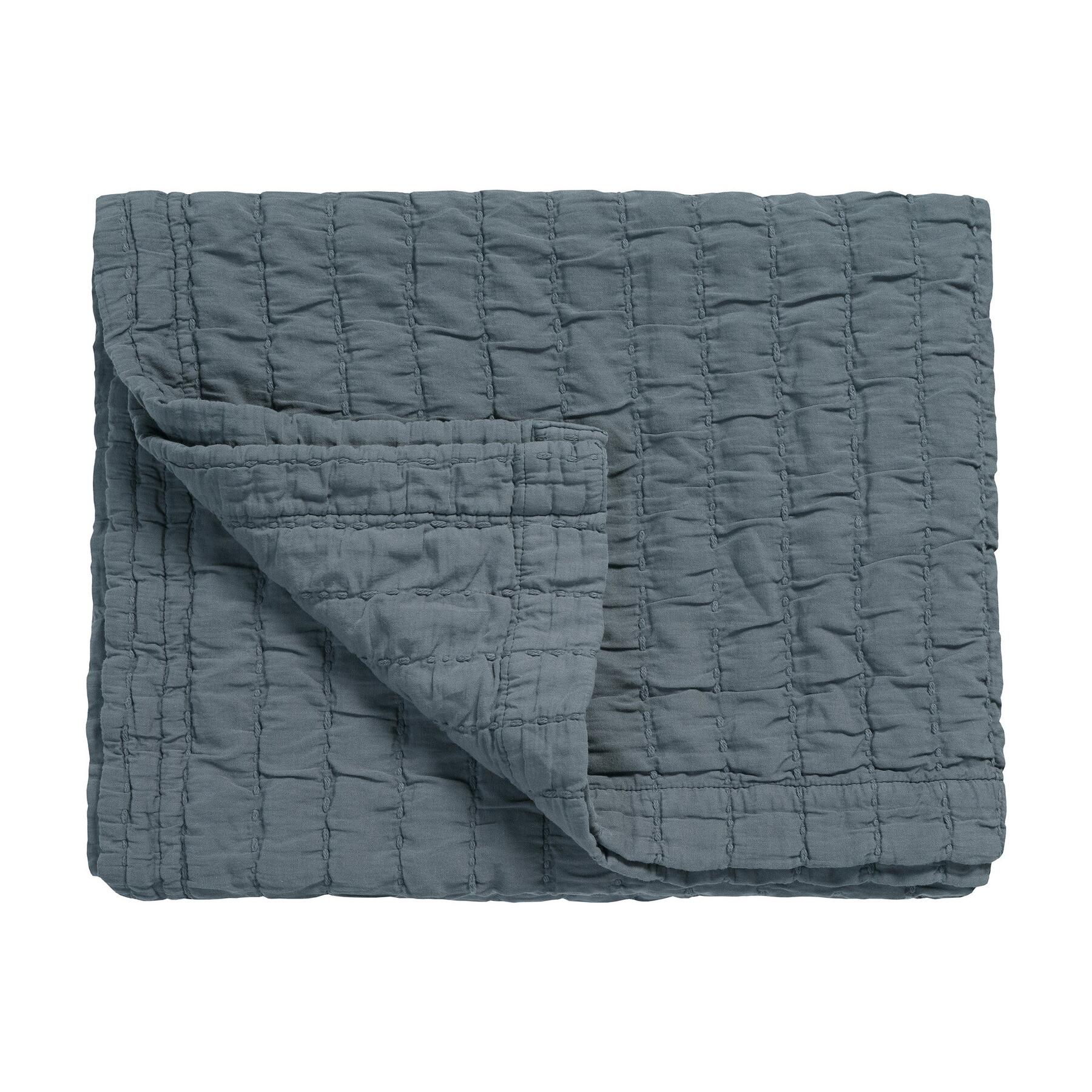 Pure 64 Plaid|sprei Oceanview | Grijs | Blauw | Katoen