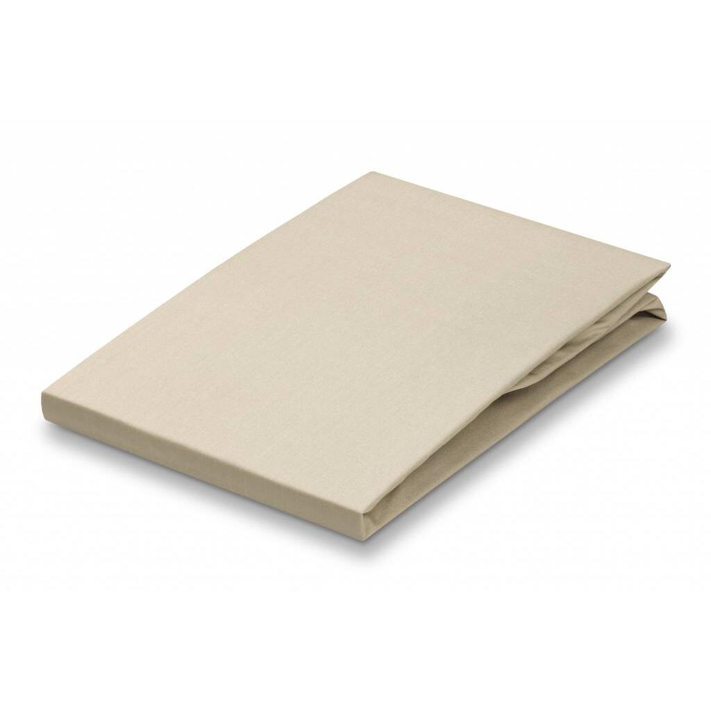 Percale Topper Hoeslaken Linen | 140 cm x 220 cm | Beige | Katoen