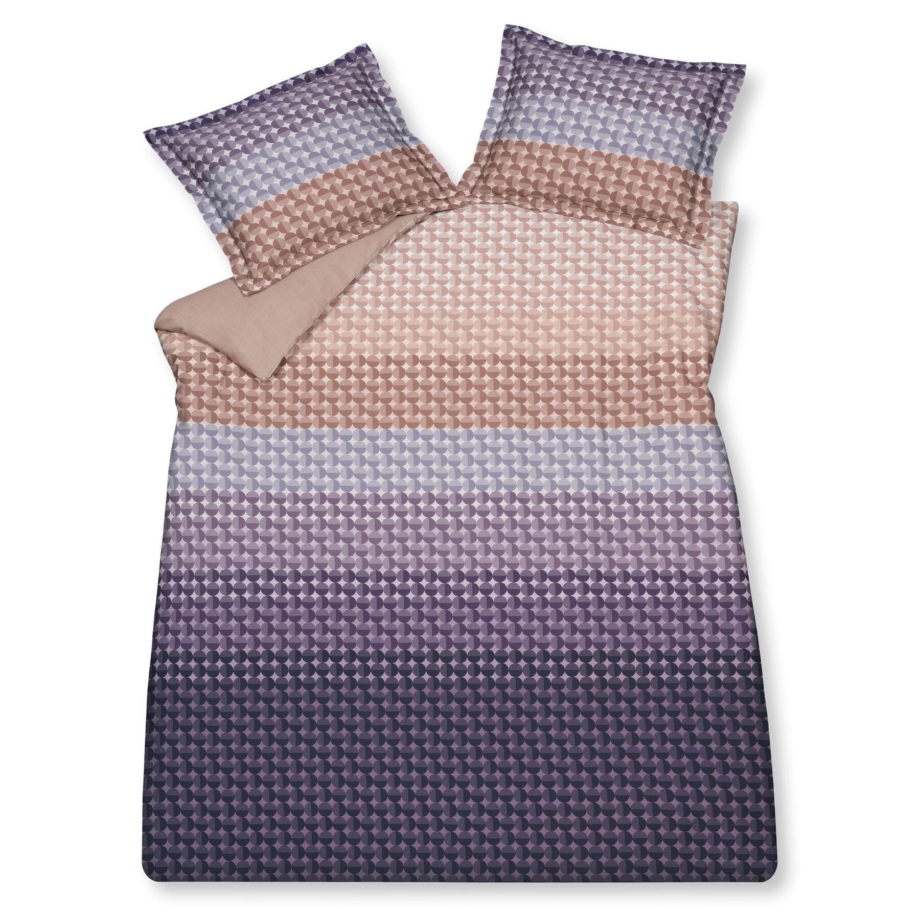 Dekbedovertrek Bubble Moonscape | 220 cm x 220 cm | Bruin | Paars