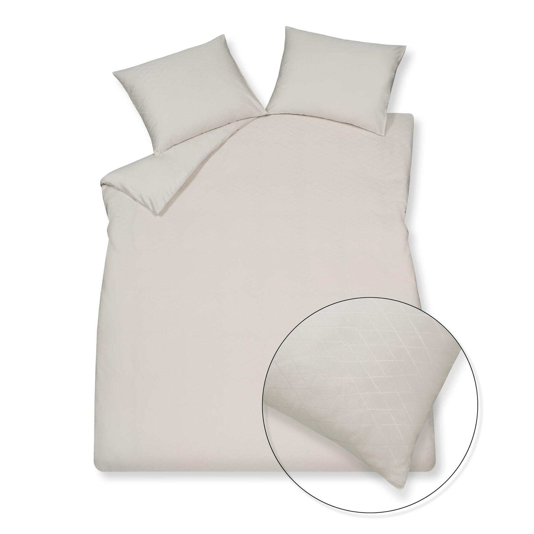 Dekbedovertrek Purity Monaco Cream Tan | Ivoor | Satijnkatoen