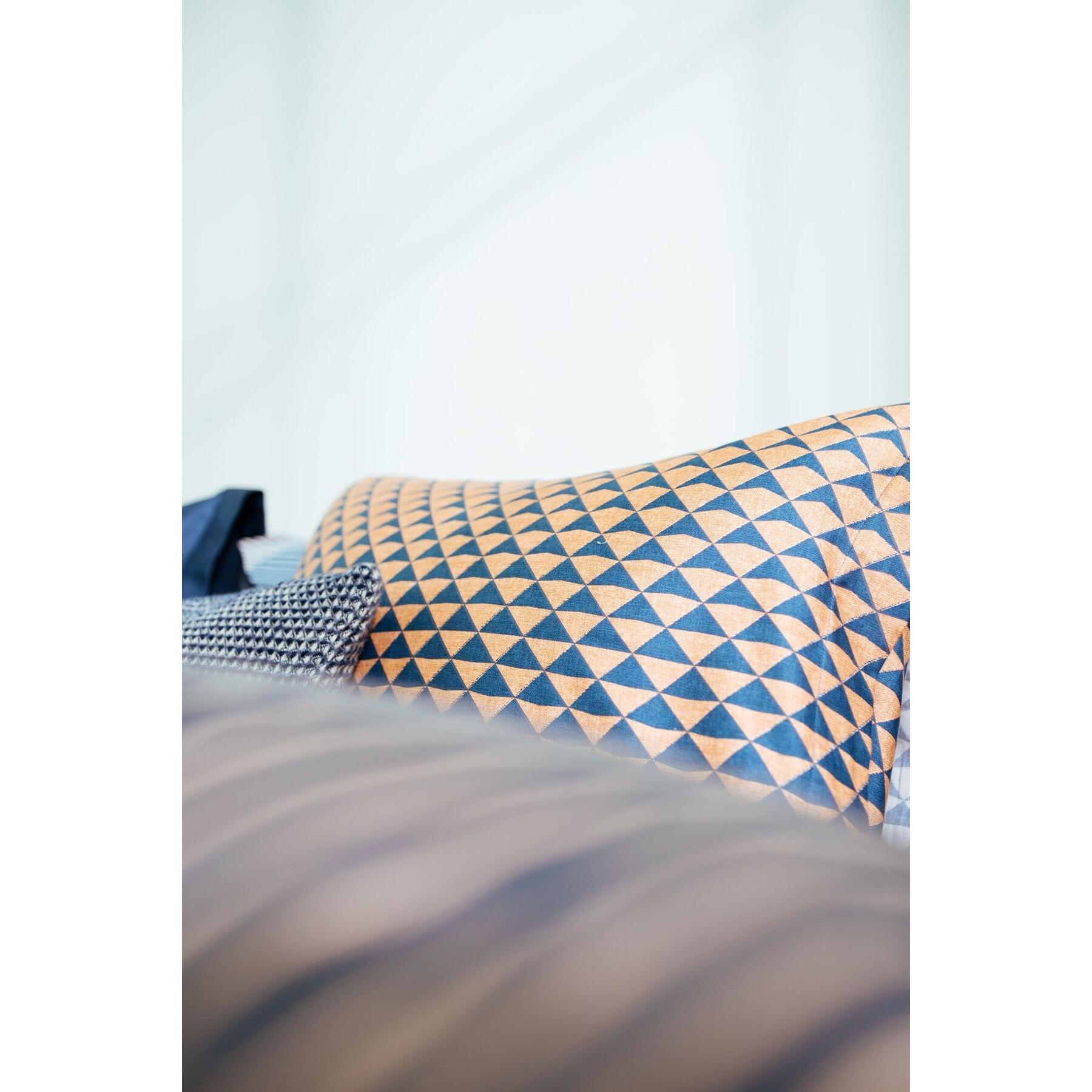 Dekbedovertrek Diamonds Oceanview | 240 cm x 240 cm | Bruin | Blauw