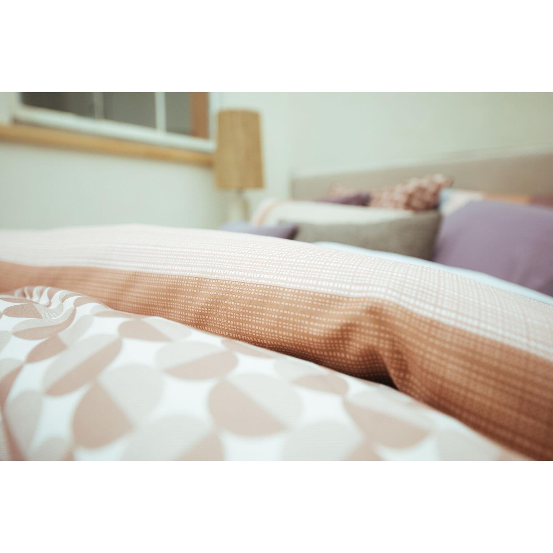 Dekbedovertrek Relax Moonscape | 240 cm x 240 cm | Bruin | Paars
