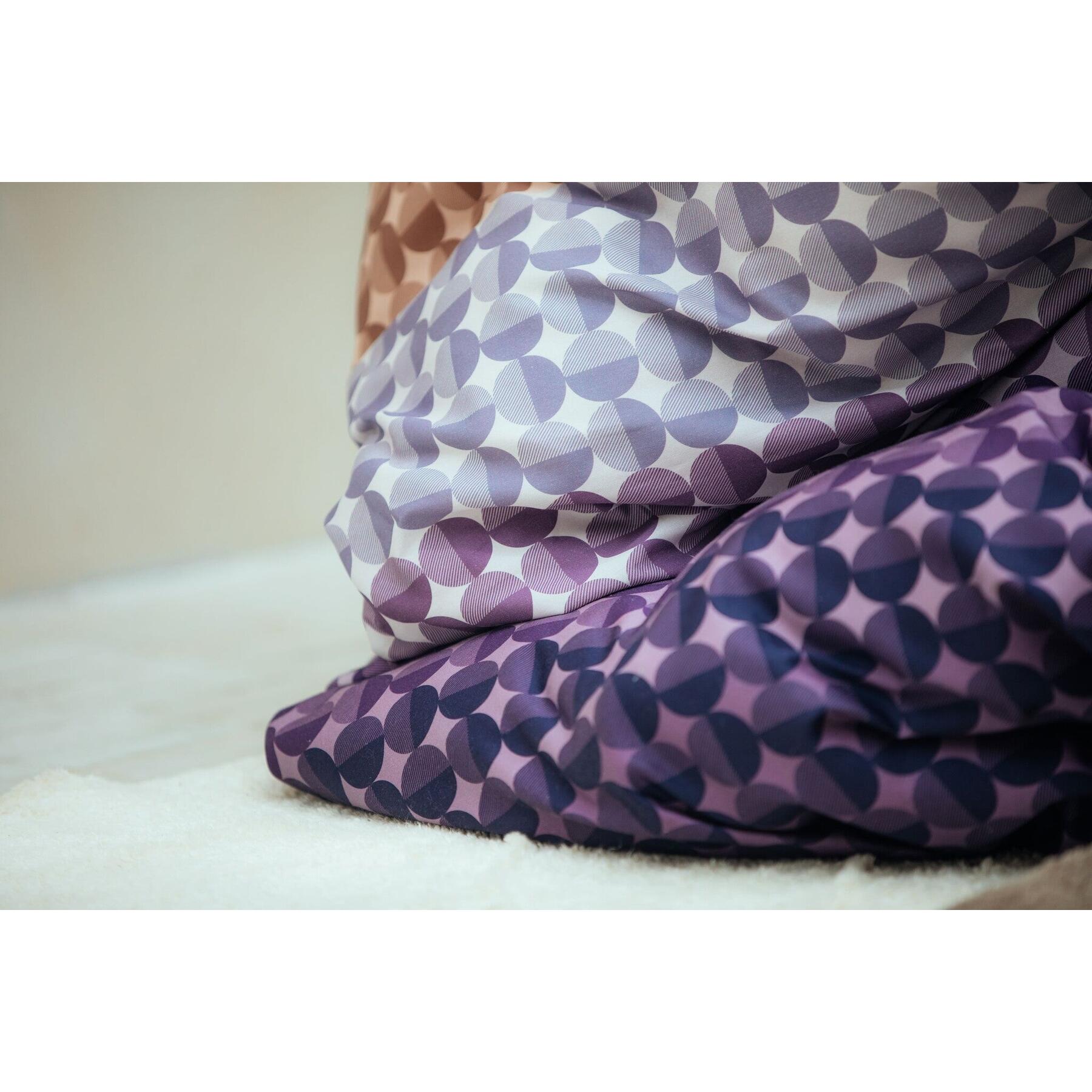 Dekbedovertrek Bubble Moonscape | 220 cm x 220 cm | Bruin | Paars