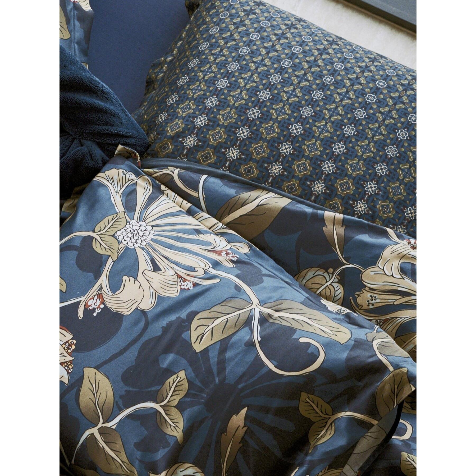 Dekbedovertrek Energize Blue Ink | 240 cm x 240 cm | Groen | Blauw