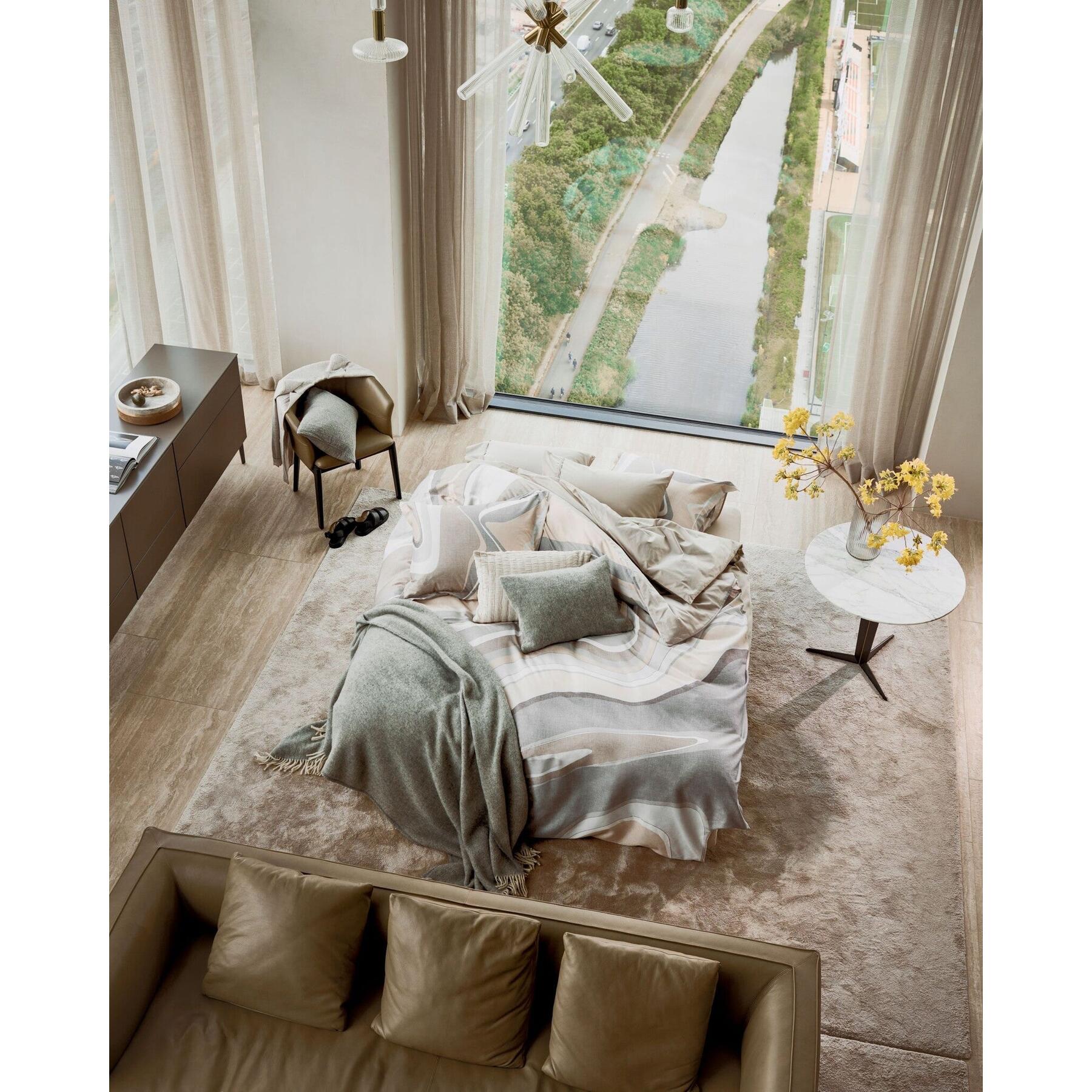 Dekbedovertrek Marble Stone | 240 cm x 240 cm | Grijs | Beige