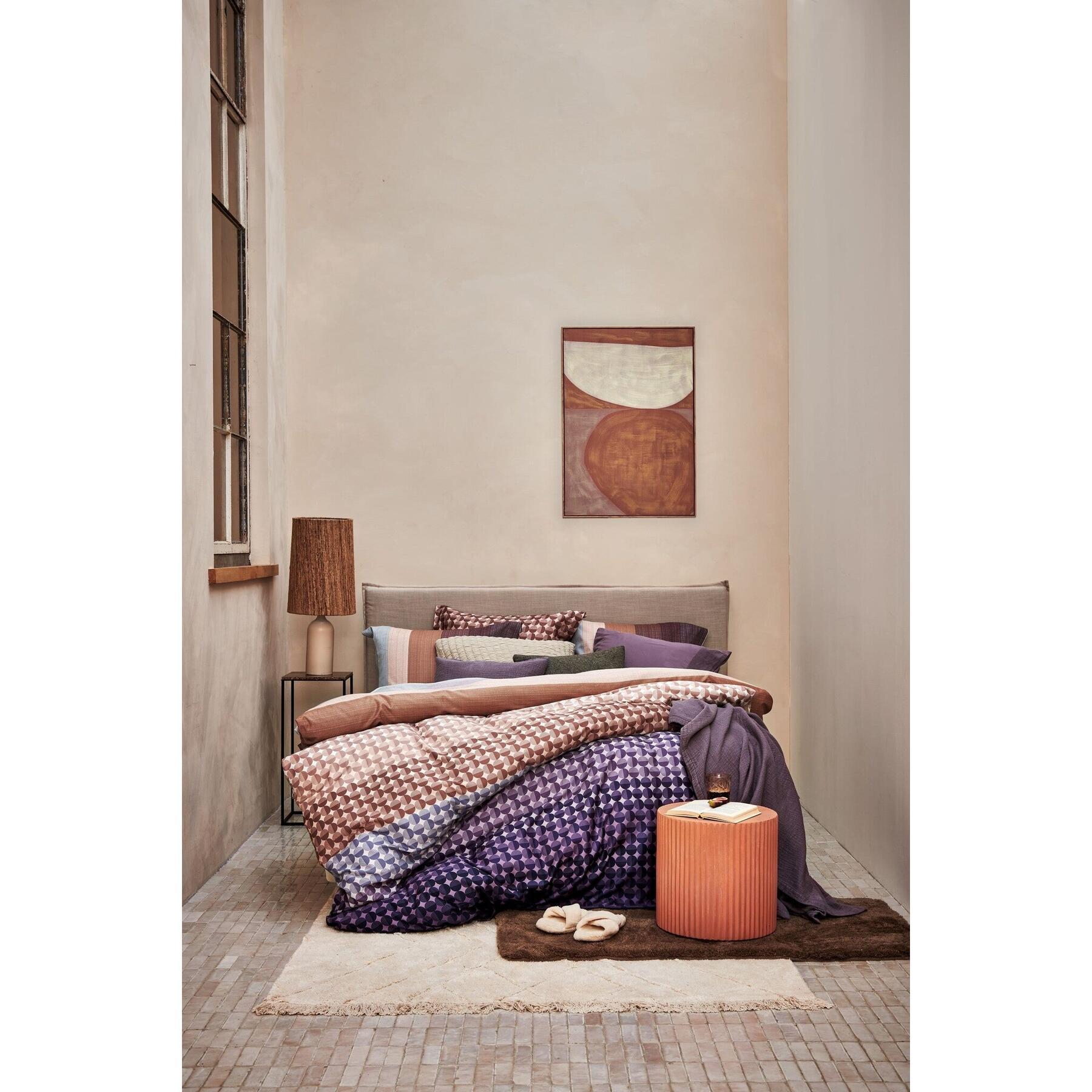 Dekbedovertrek Relax Moonscape | 240 cm x 240 cm | Bruin | Paars