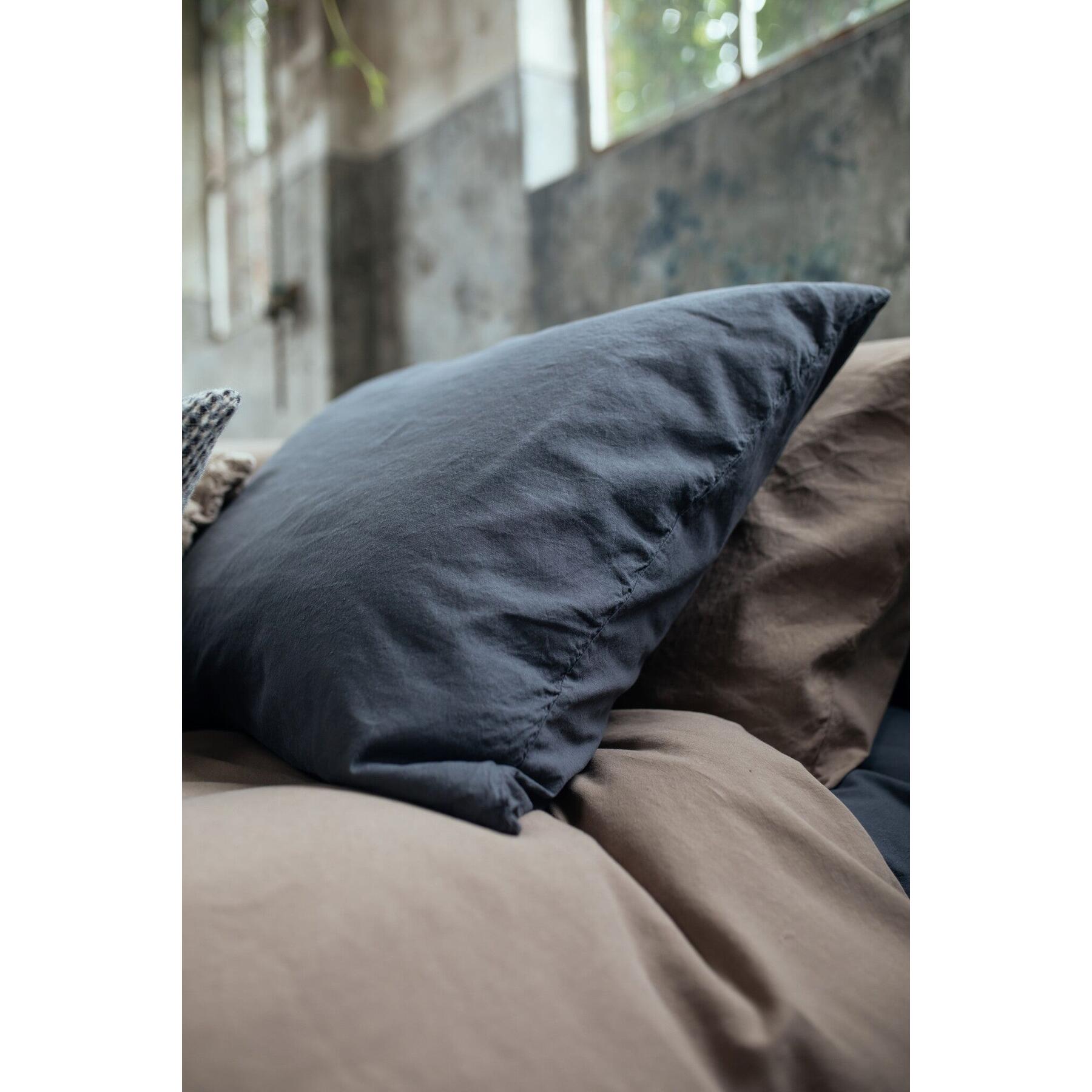 Pure 66 Dekbedovertrek Off | 140 cm x 220 cm | Zwart | Katoen