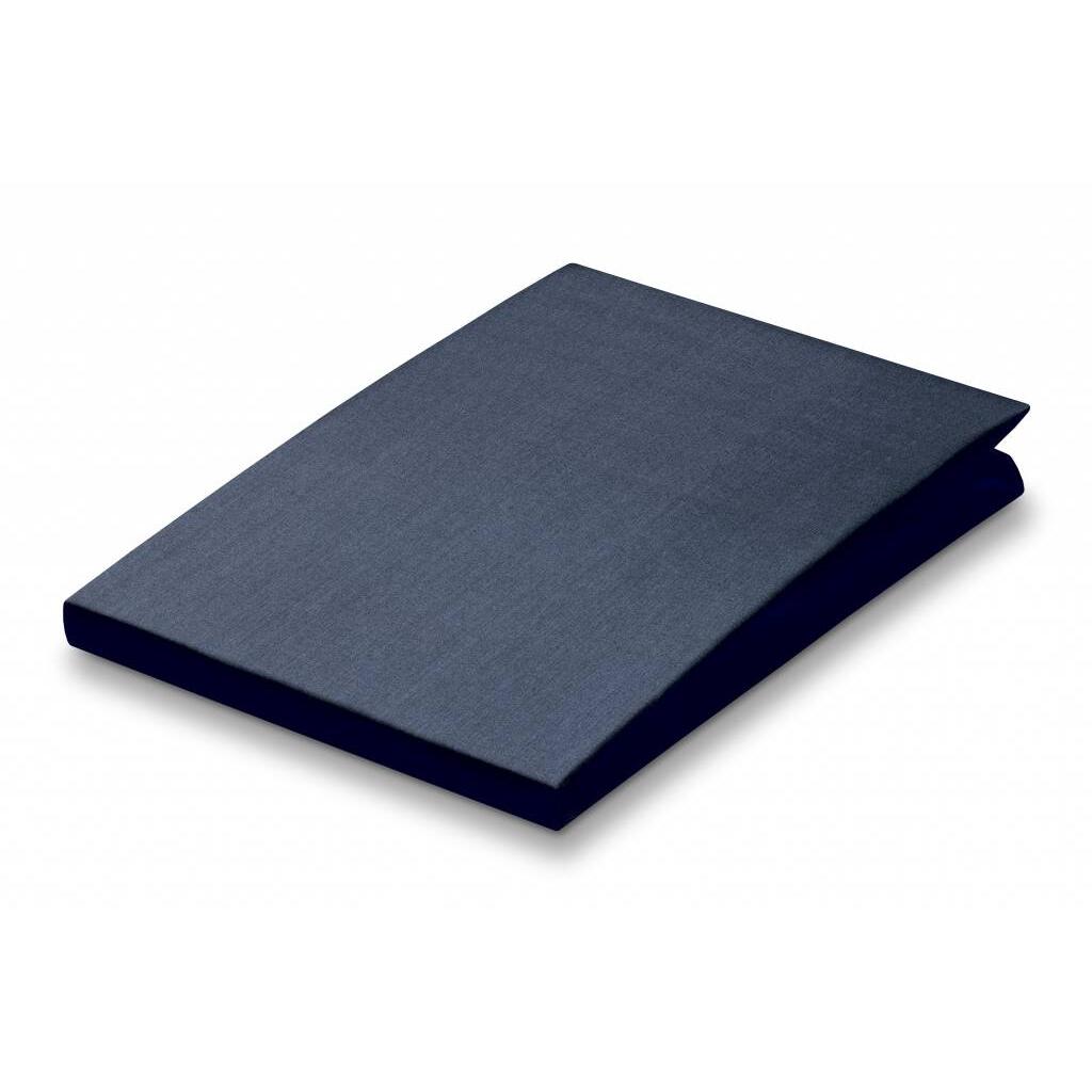 Percale Hoeslaken Navy | 140 cm x 220 cm | Blauw | Katoen