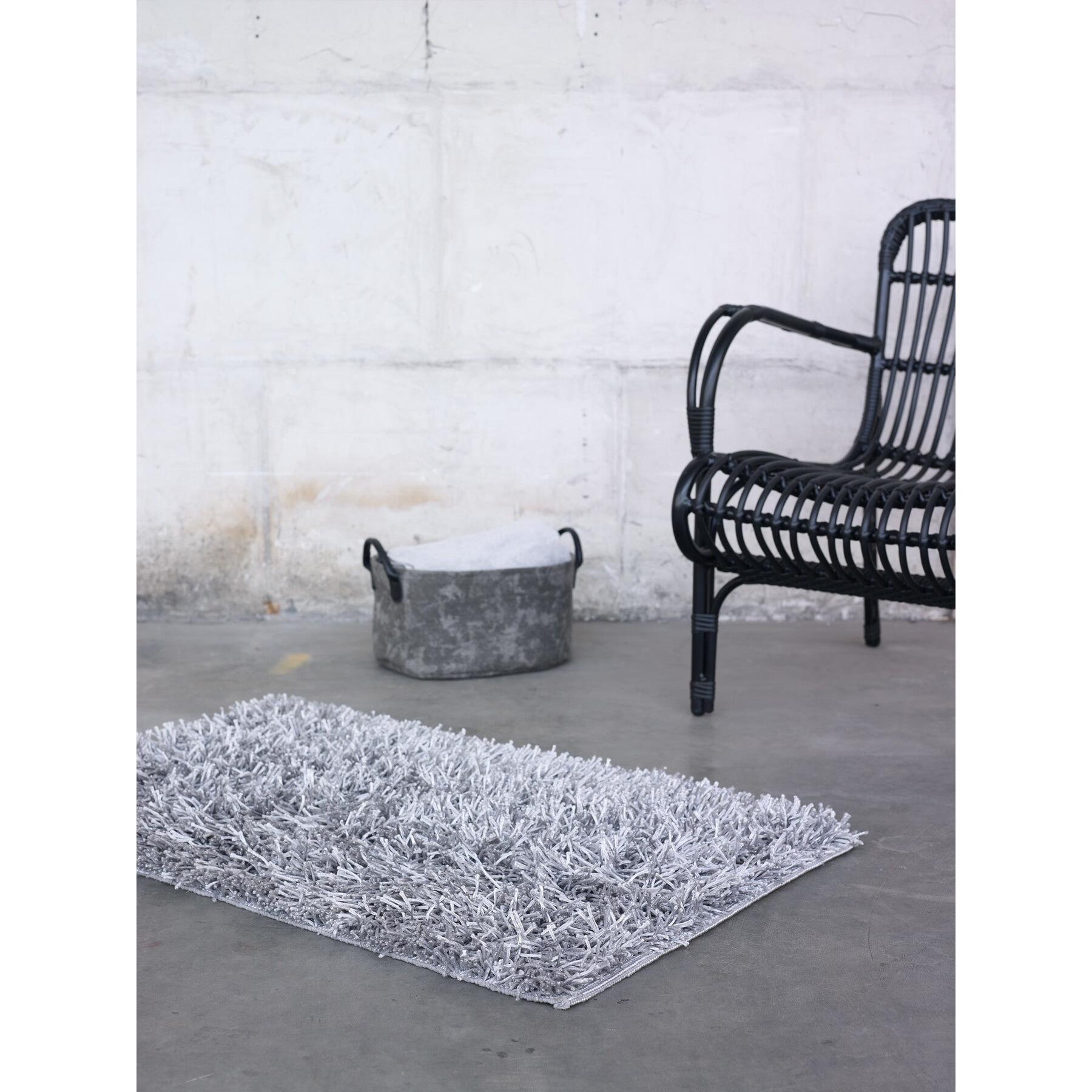 Kemen Badmat Silver Grey | 70x120 cm | Grijs | Polyester