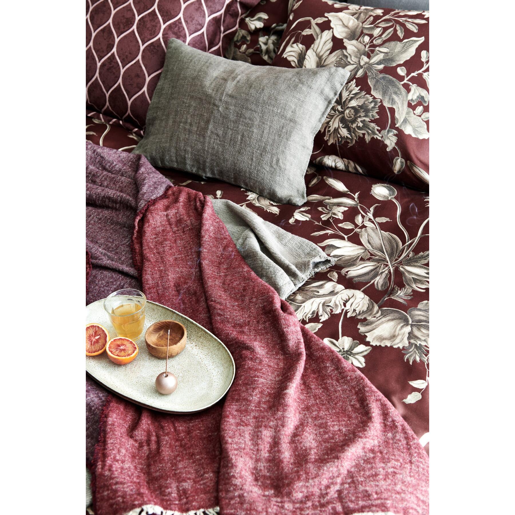 Dekbedovertrek Bloom Art Cabernet | Beige | Bruin | Rood | Paars
