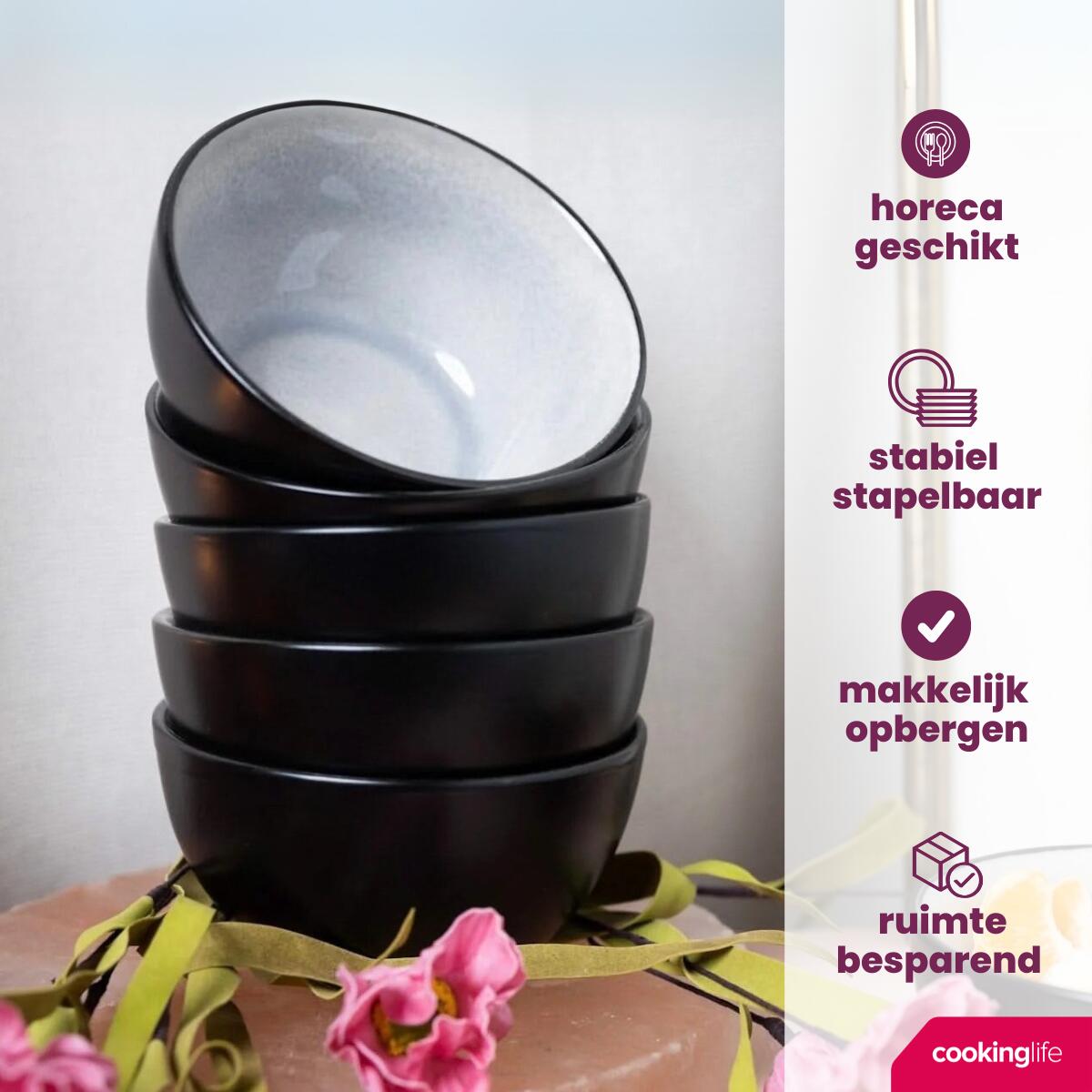 Cookinglife Dipschaaltjes Nola Warm Grey ø 11 cm - 6 stuks