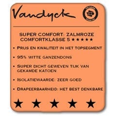 Excellent 95 Dekbed | 220 cm  x 220 cm  | Wit | Satijnkatoen | Dons