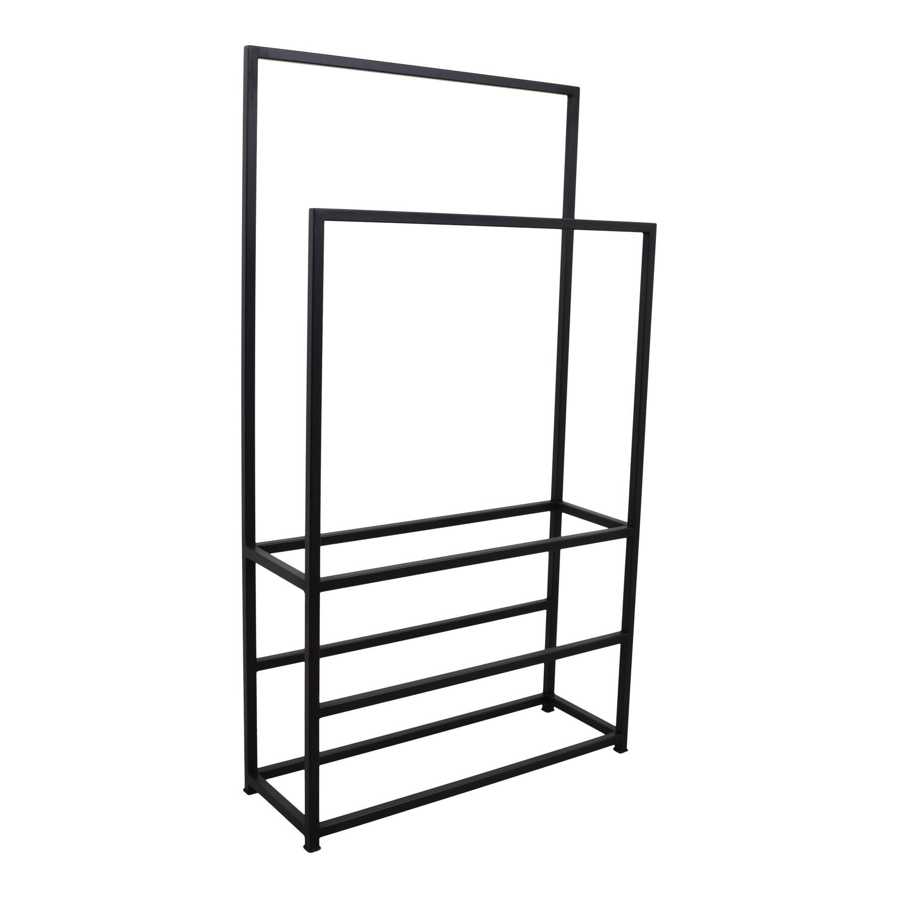 LOFT42 Moca Handdoekenrek - Dressboy - 2 roedes - Zwart - Metaal
