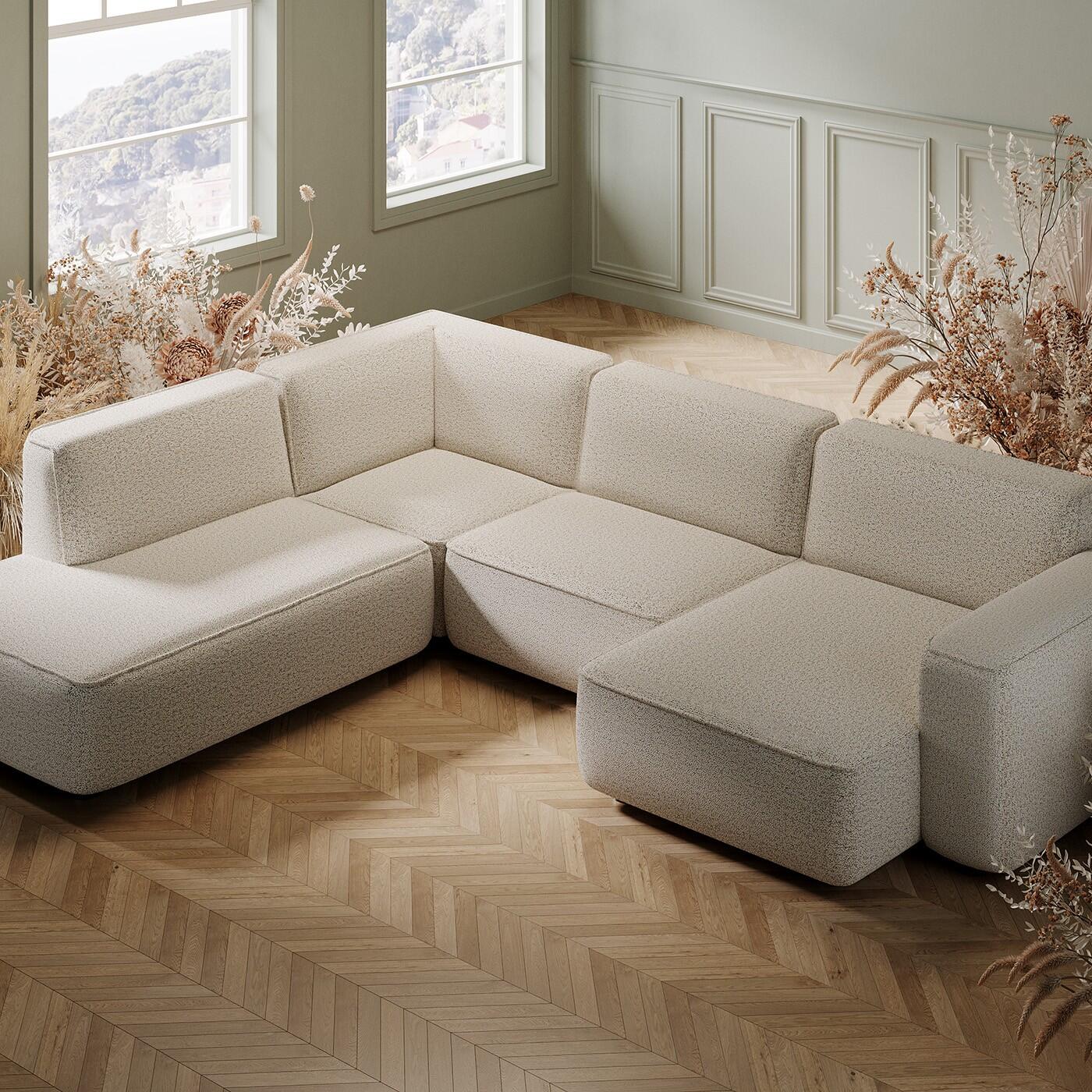 Kare Design Casanova ligstoel - links - grijs