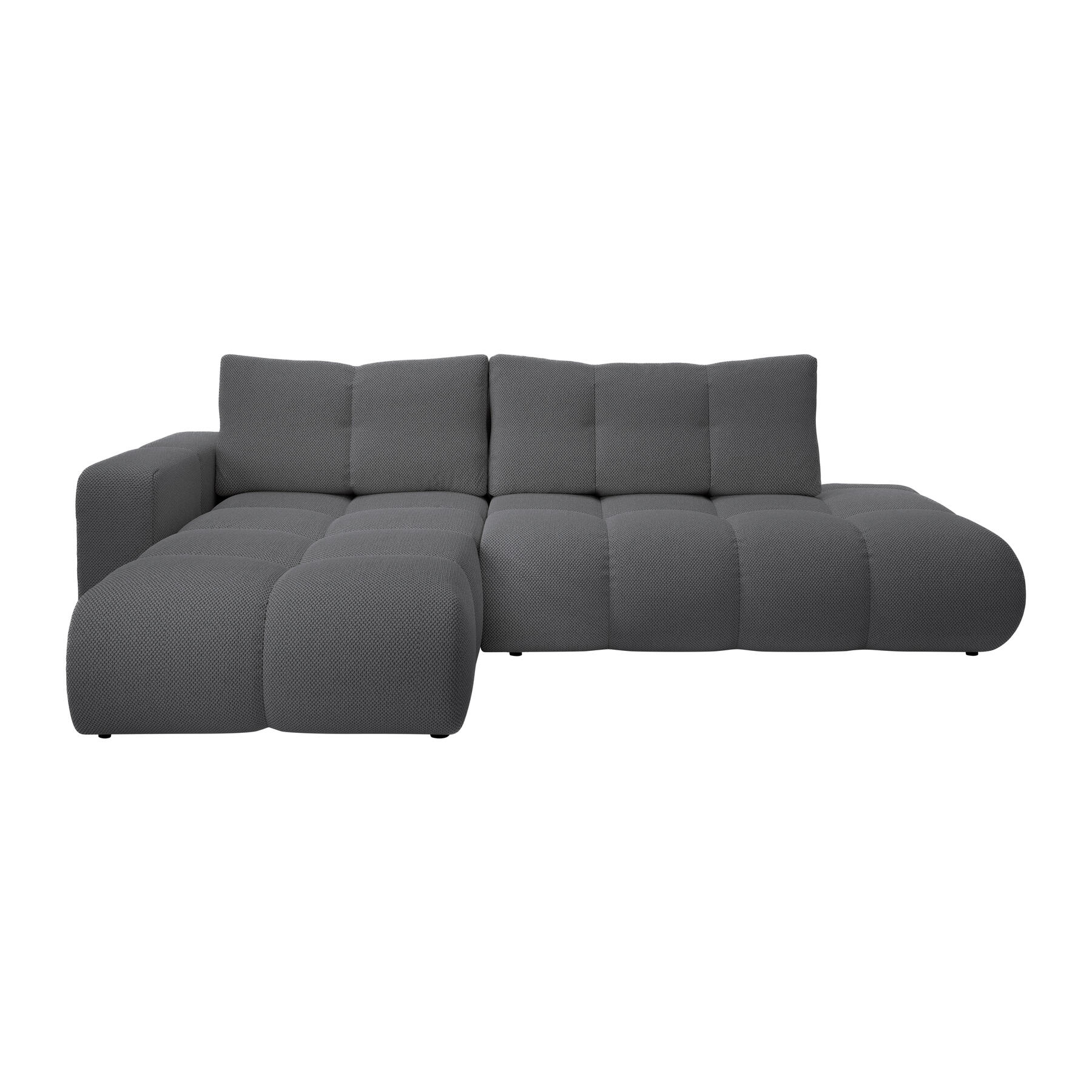 by fonQ Charme Hoekbank Links met Slaapfunctie - Chenille - Antraciet