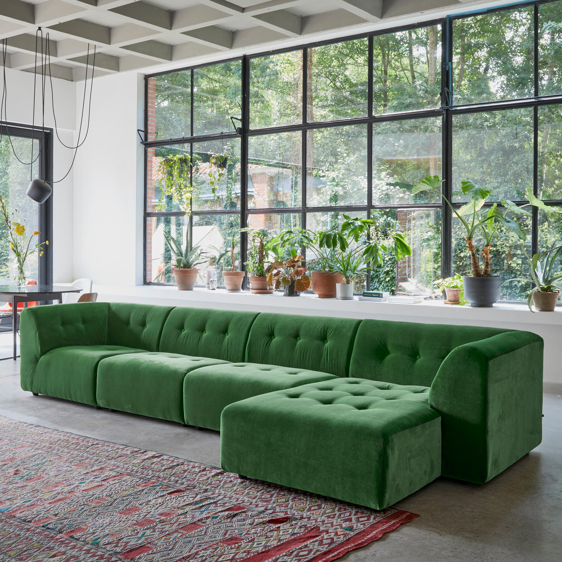 HKliving Vint Bank Element - Divan Links - Royal Velvet - Groen