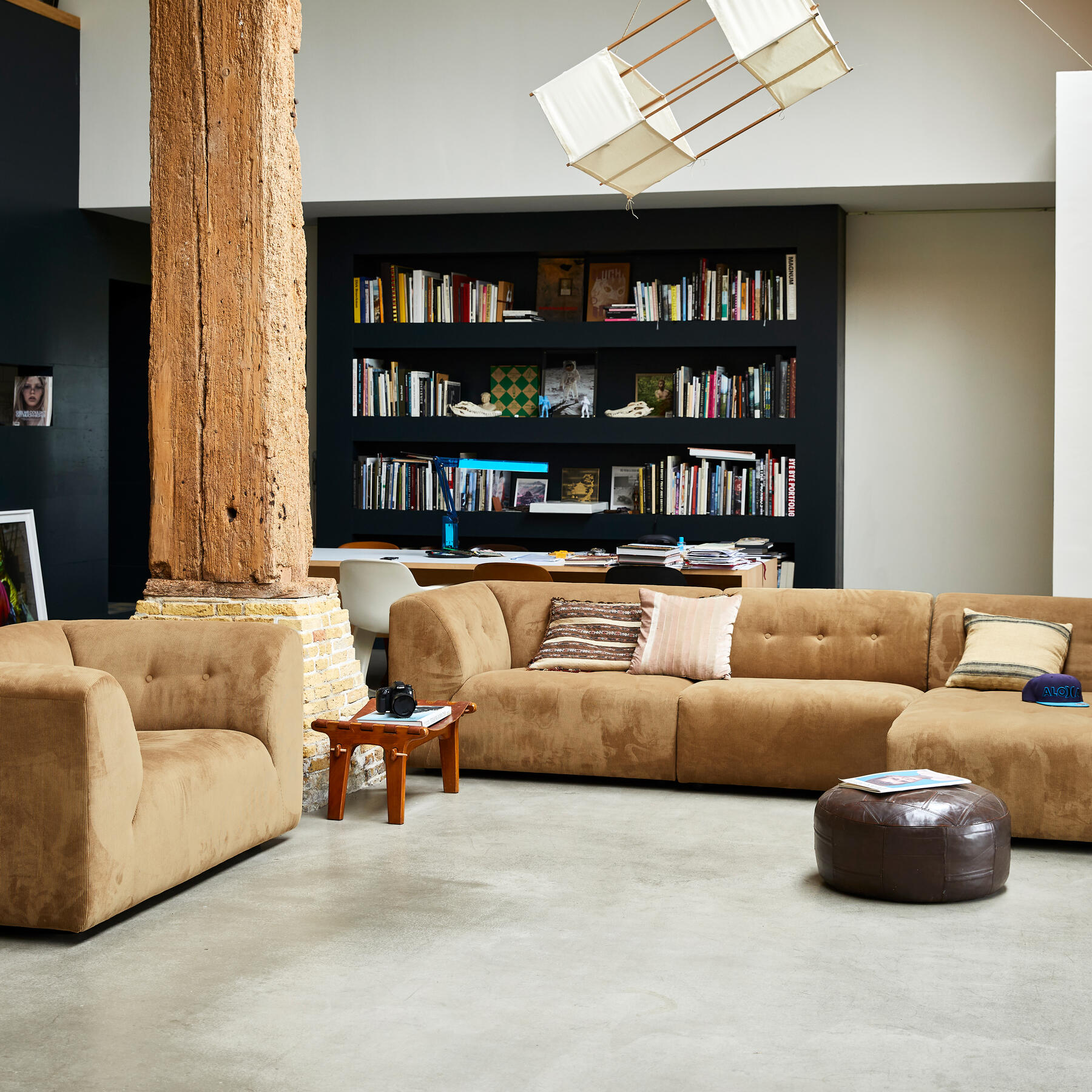 HKliving Vint Bank Element - Divan Links - Corduroy Rib - Bruin