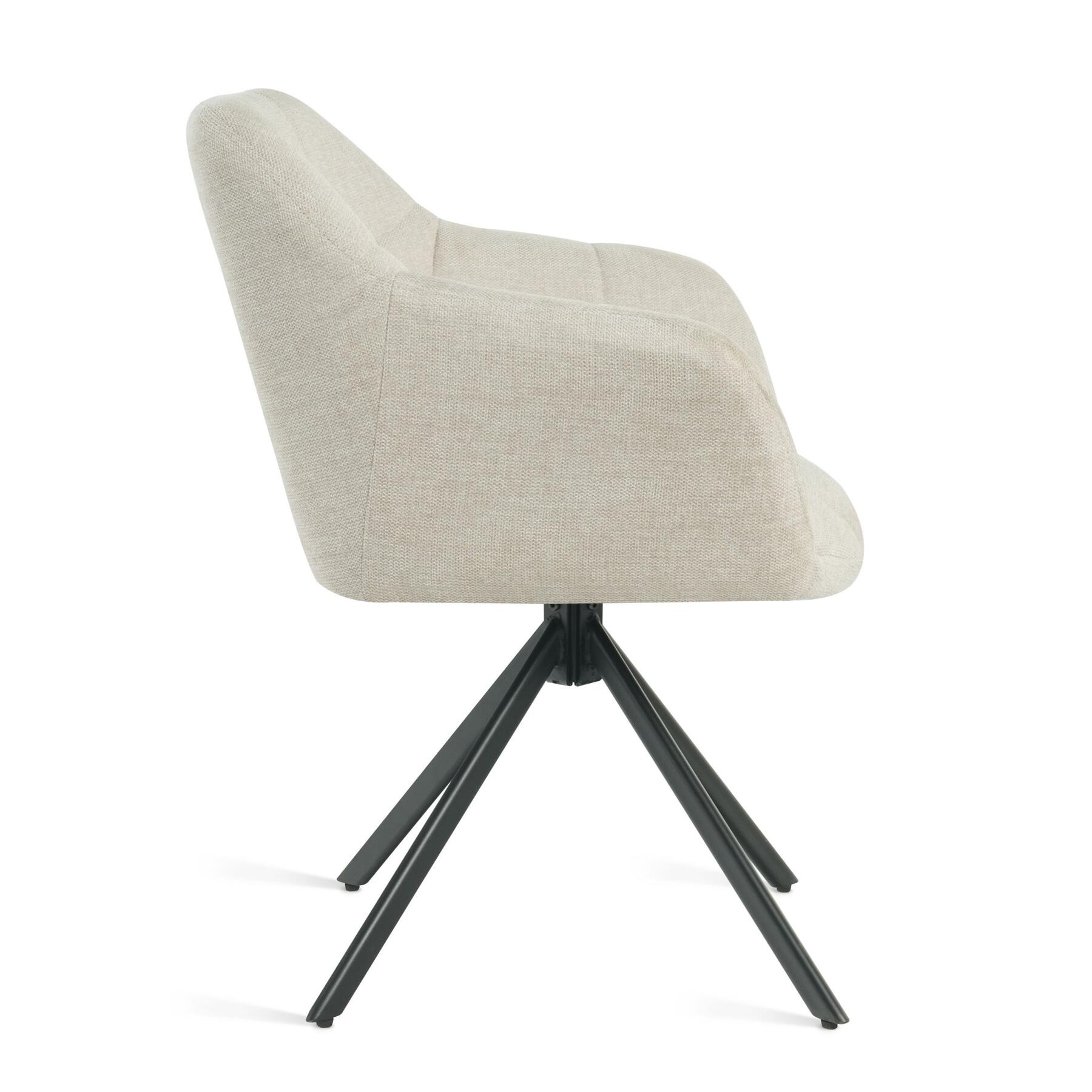 by fonQ Brava Eetkamerstoel Linnen - Beige