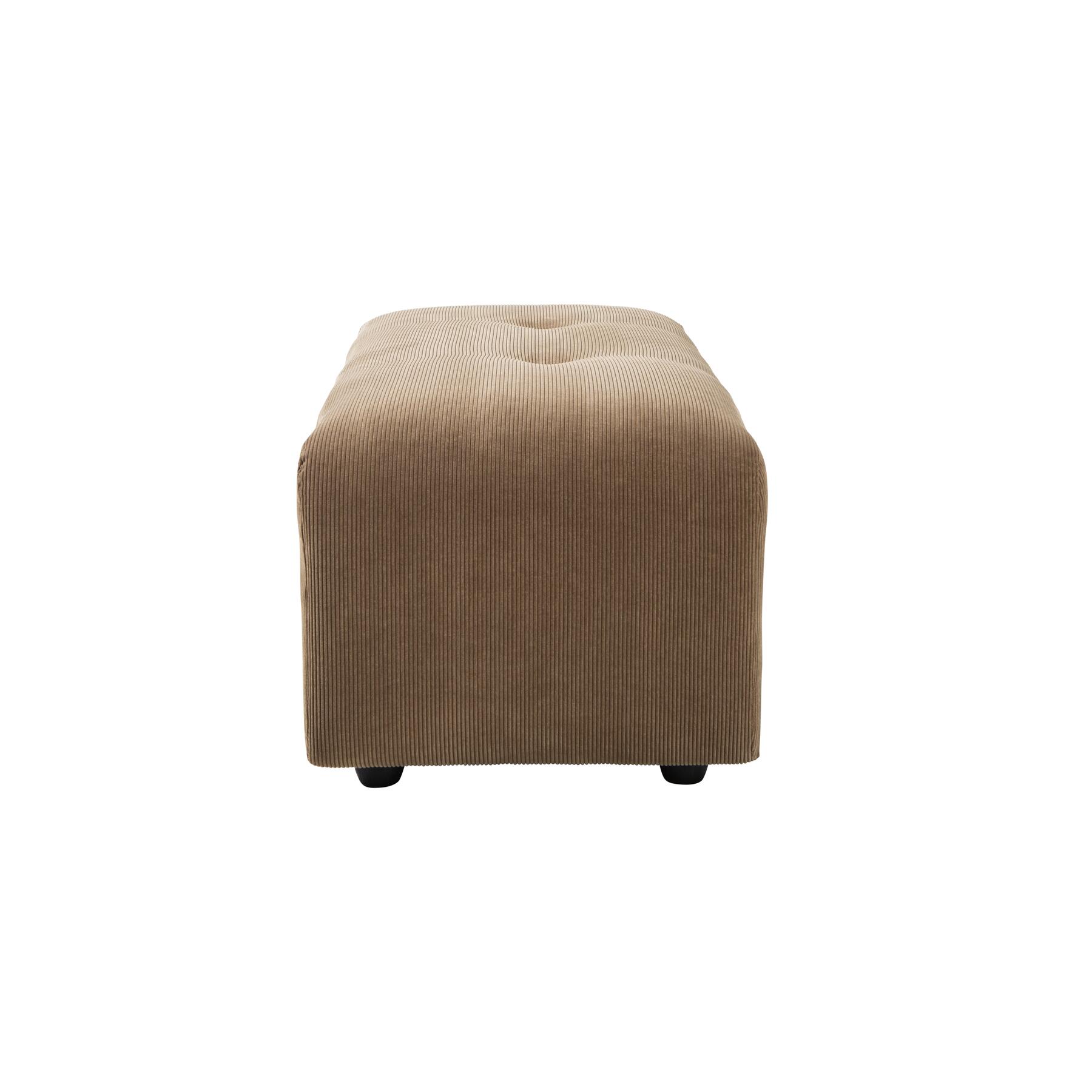 HKliving Vint Bank Element - Hocker Small - Corduroy Rib - Bruin