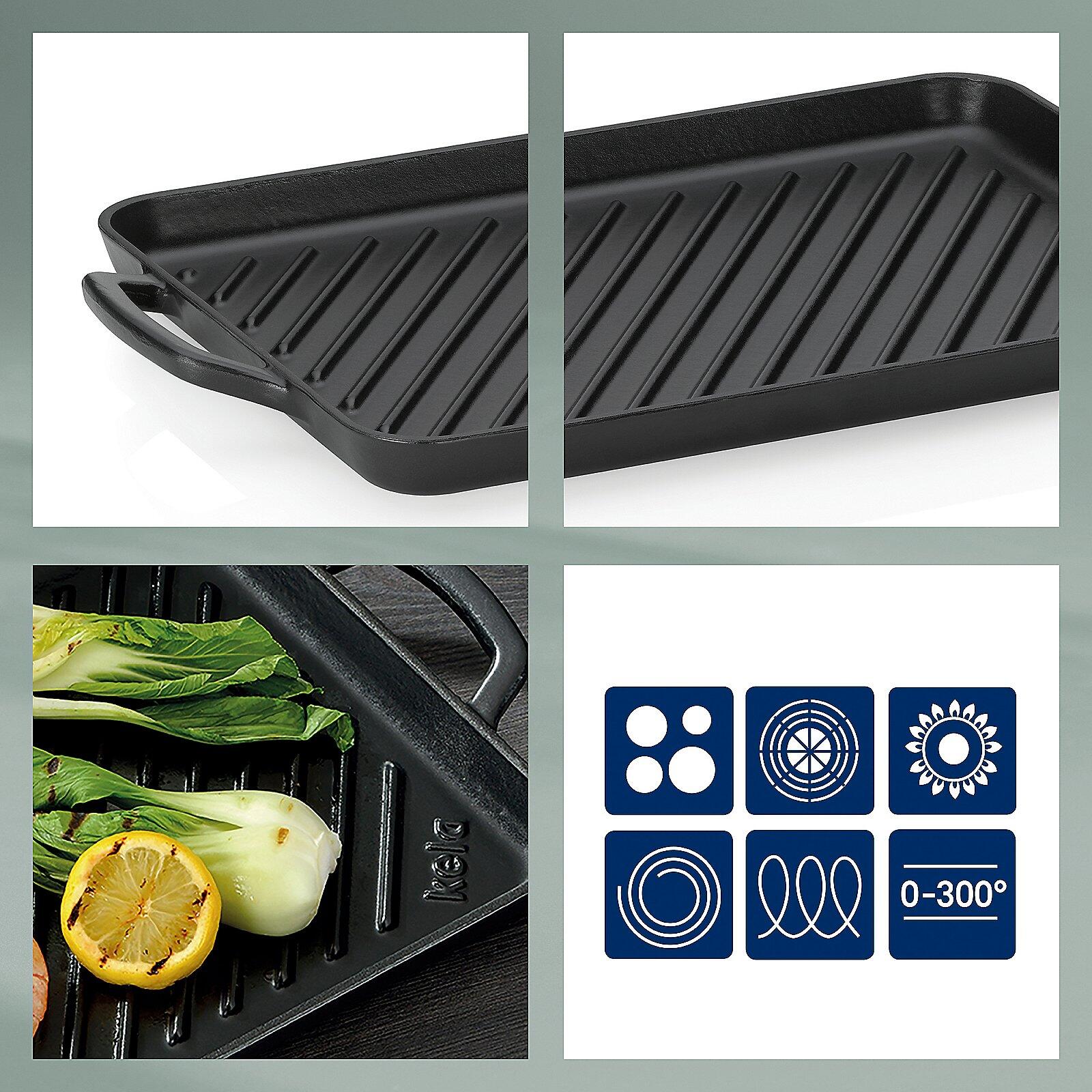 Kela - Grillplaat, Gietijzer, Zwart, 25 x 35 cm - Kela | Calido