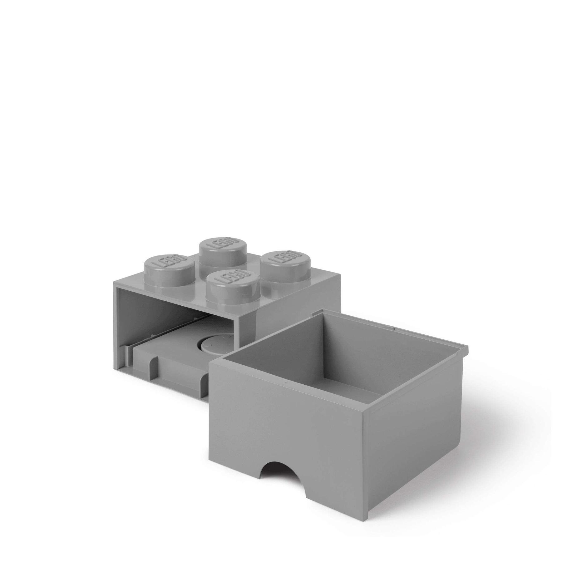 LEGO - Opberglade Brick 4, Grijs - LEGO