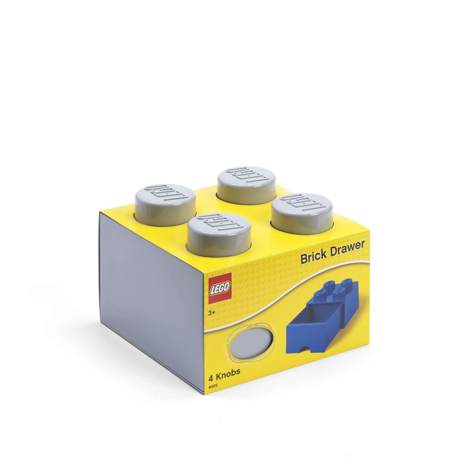 LEGO - Opberglade Brick 4, Grijs - LEGO