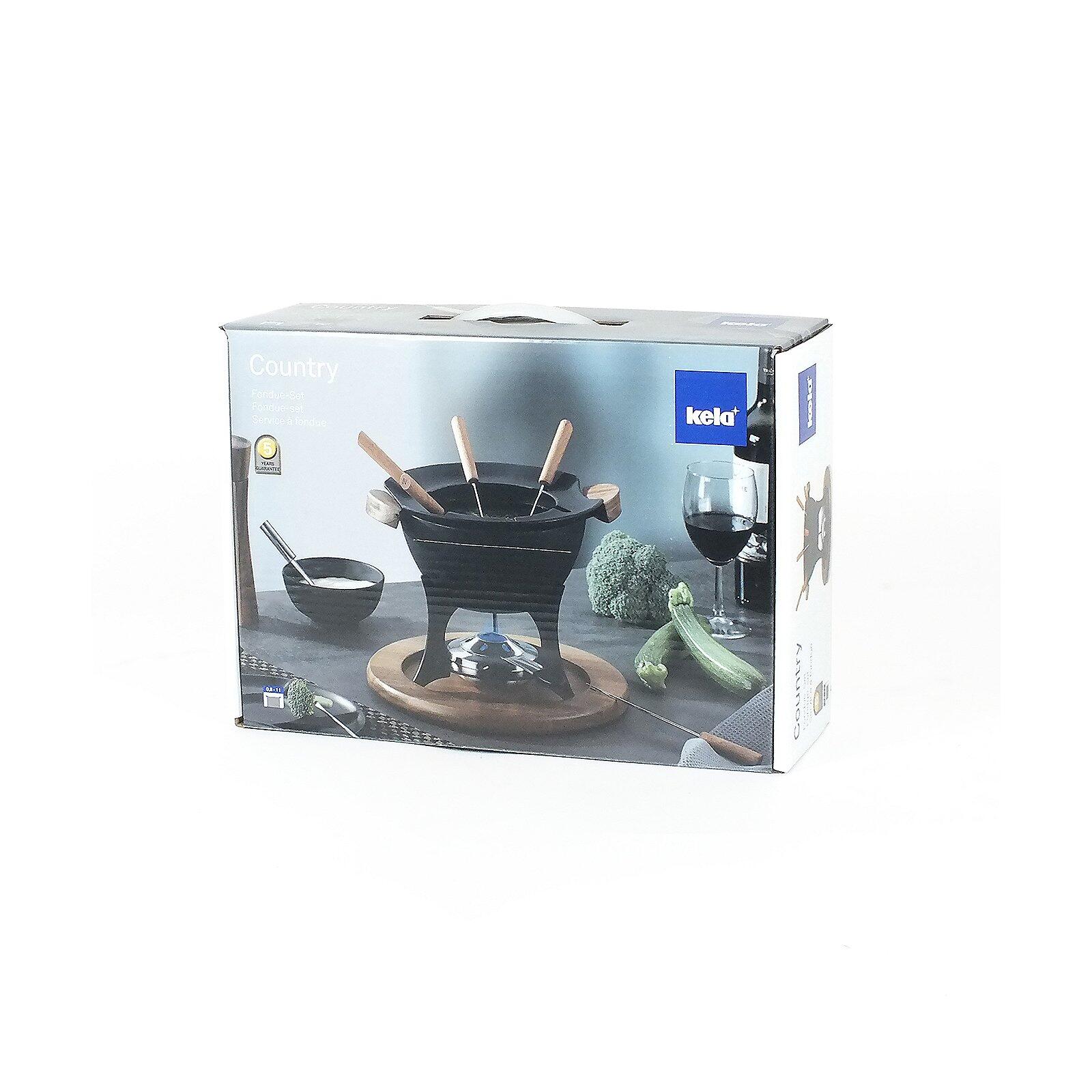 Kela - Fondueset Country Gietijzer, Zwart - Kela