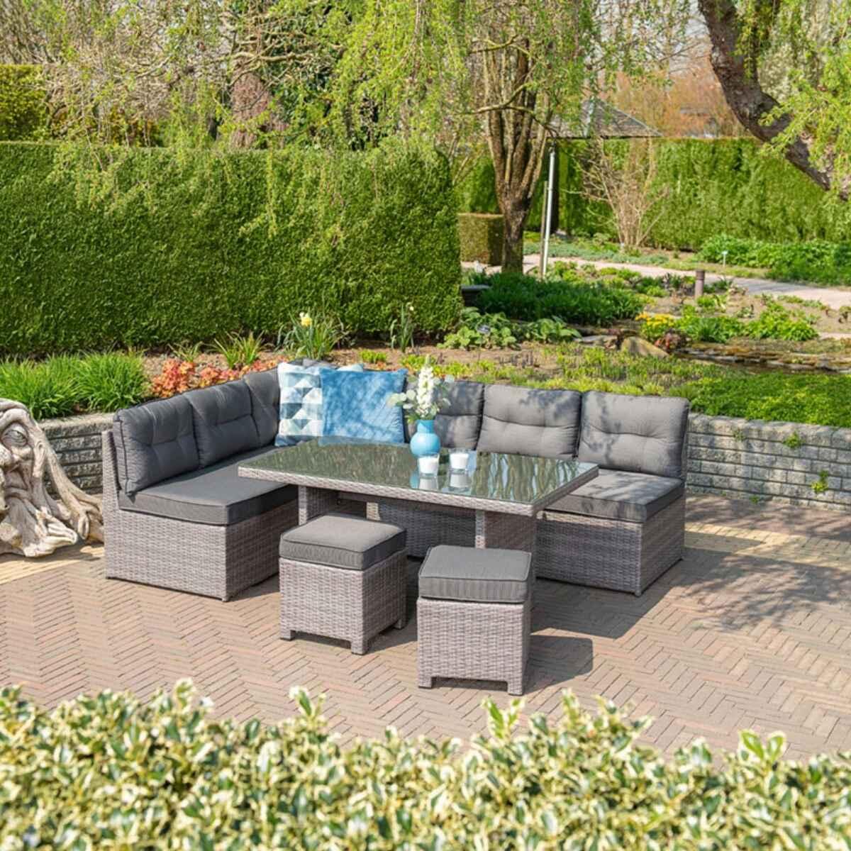 Garden Impressions Lapa lounge dining set 5-delig - grijs