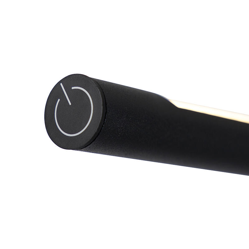 QAZQA Design vloerlamp zwart incl. LED met touch dimmer - Palka