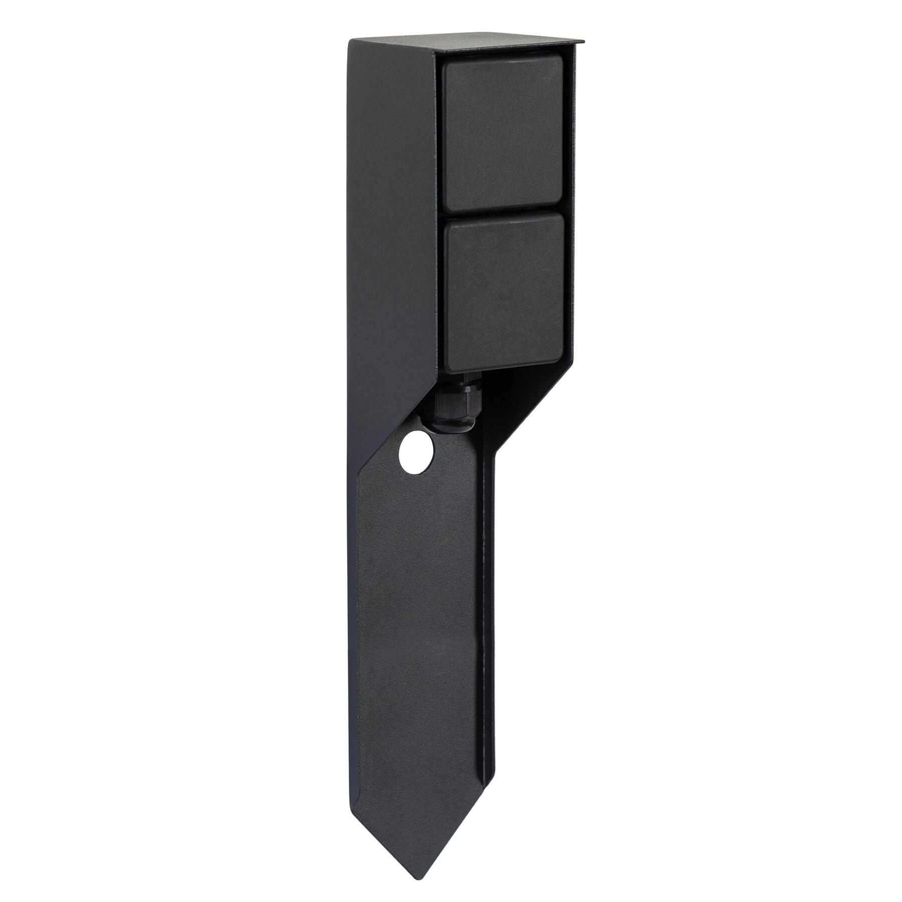 KS Verlichting Buitenstopcontact Double Spike tuinstopcontact zwart
