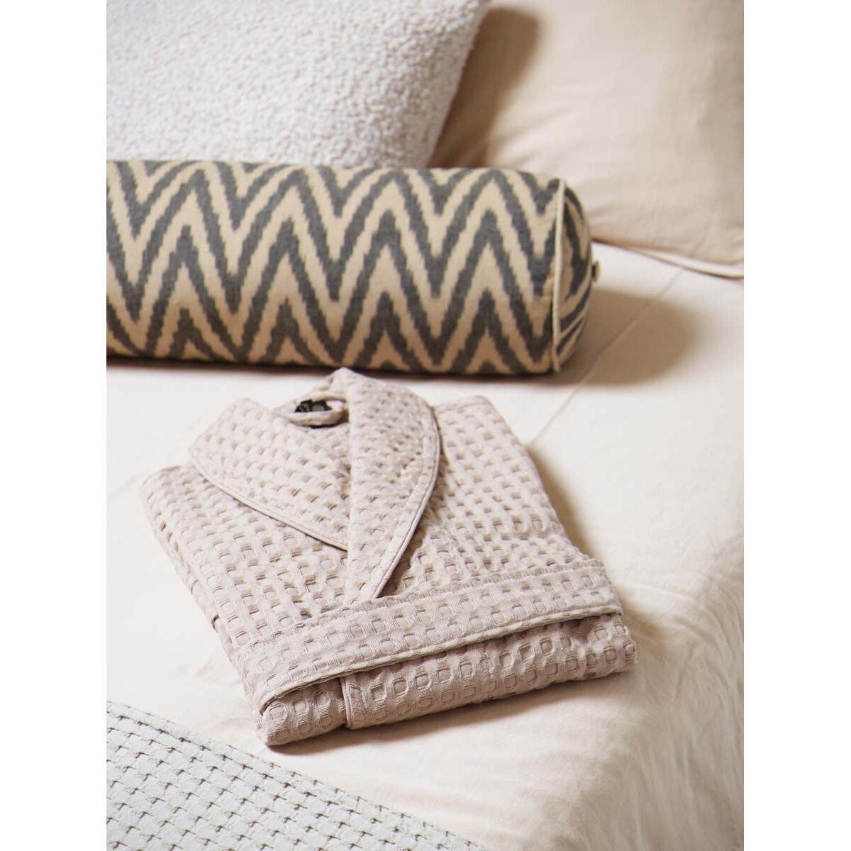 Viggo Badjas Nougat | Small | Beige | Roze | Katoen
