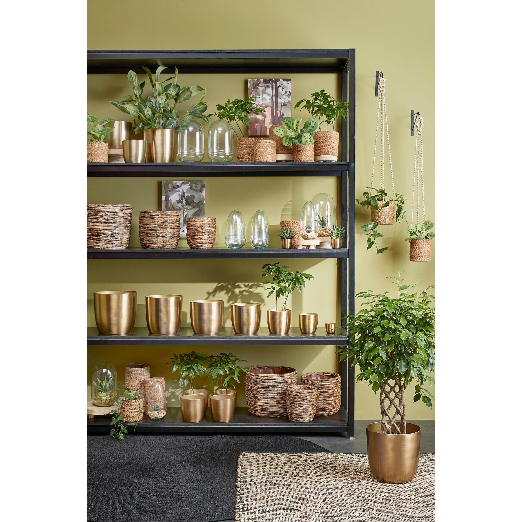Mica Decorations Alano Bloempot - H24 x Ø25 cm - Metaal - Goud