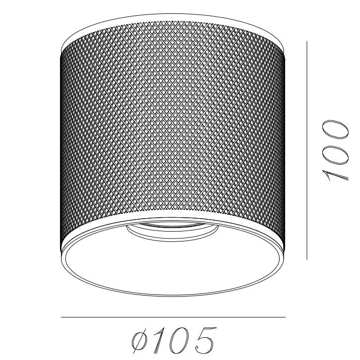 Artdelight Plafondlamp Costa Ø 10.5cm GU10 excl. Lichtbron