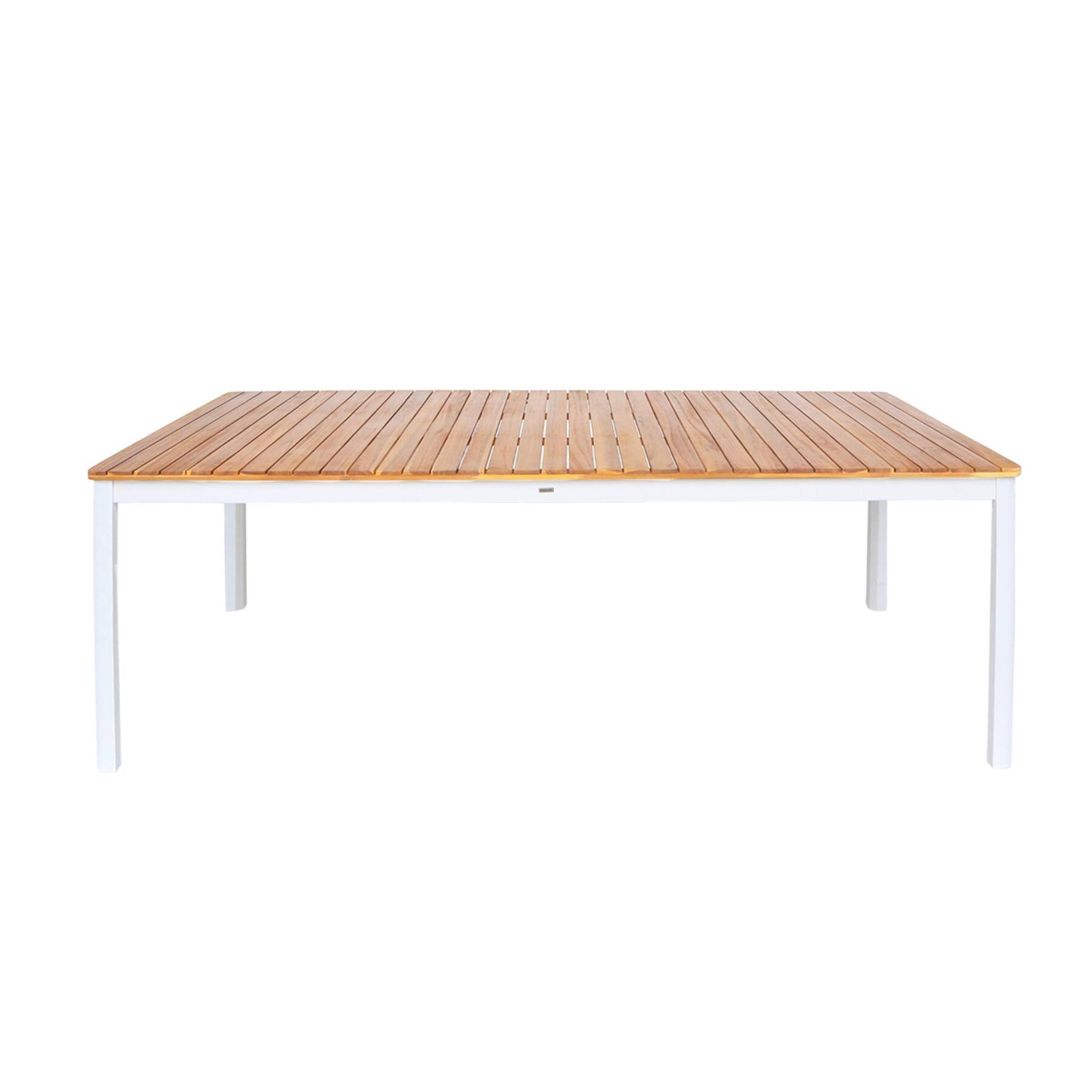 sweeek - Tuintafel van acacia met ronde hoeken, voor 8 personen