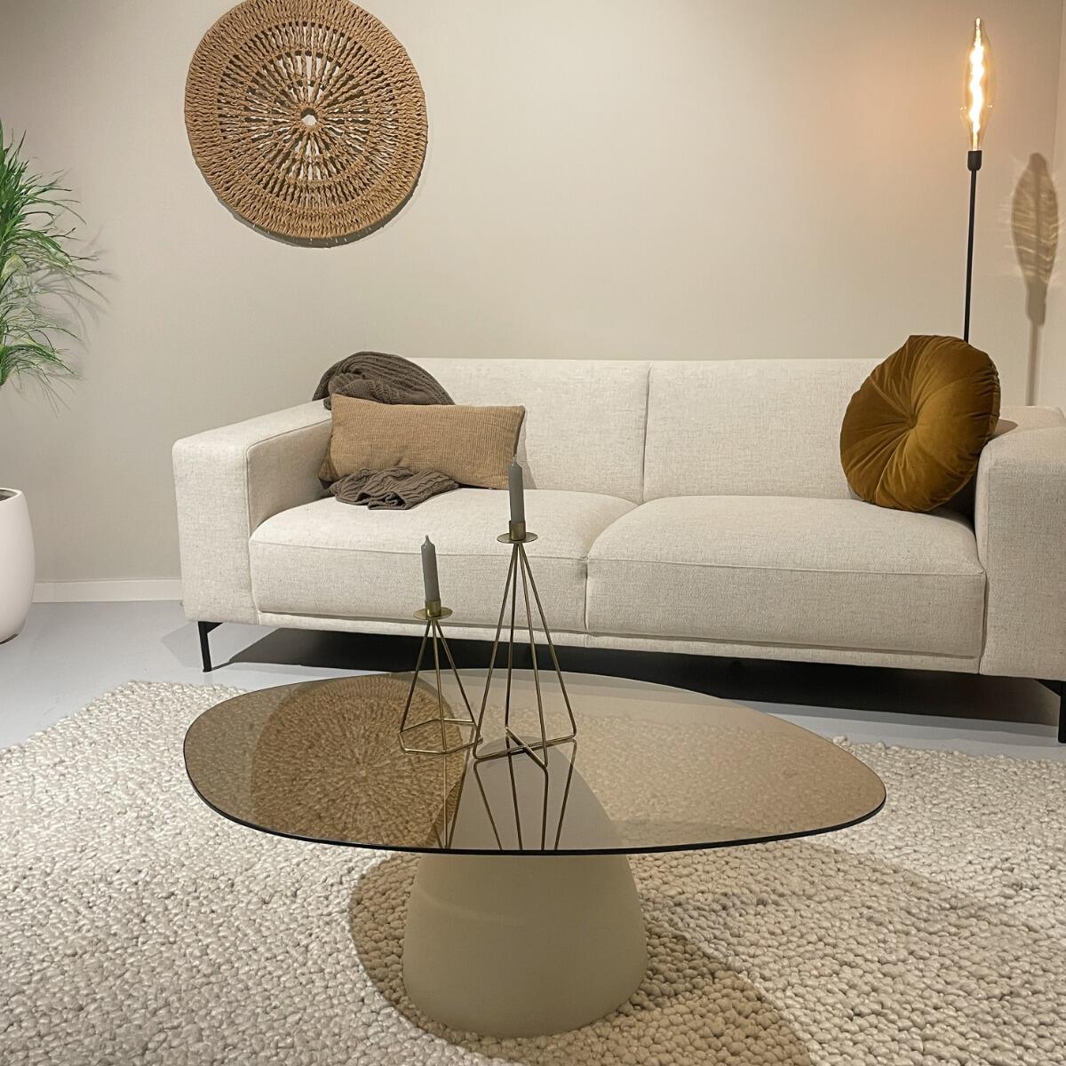 Livingfurn - Salontafel Brix Mylon Glas 110cm
